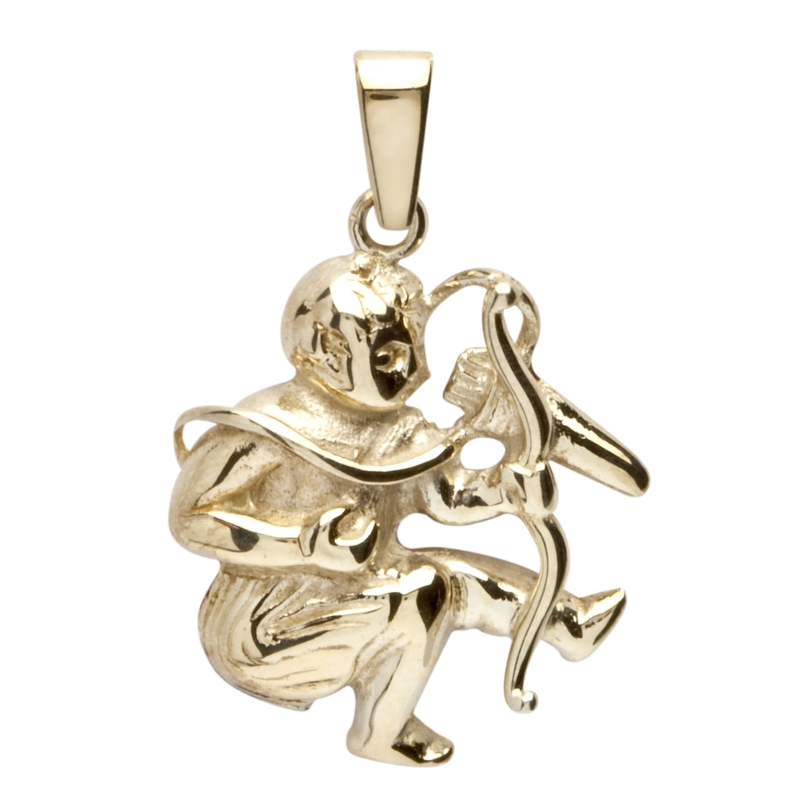 Kettenanhänger OSTSEE-SCHMUCK "Ostsee-Schmuck Anhänger Tierkreiszeichen Schütze", gelb, Schmuckanhänger, Damen, 26 x 18mm, Gelbgold 333, 2,2 g, Kettenanhänger