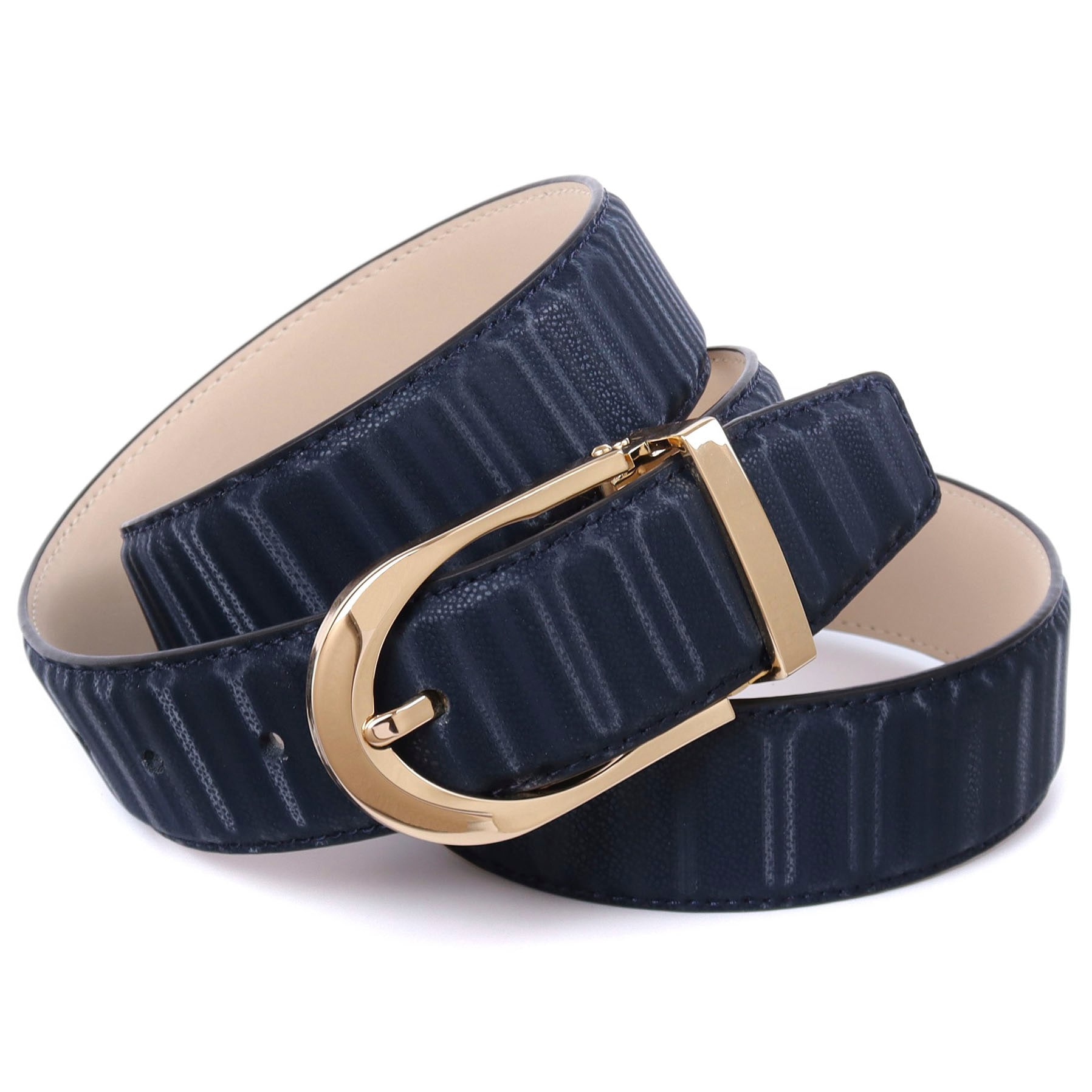 Black Friday Anthoni Crown Ledergürtel, mit glänzender ovaler Schließe |  BAUR
