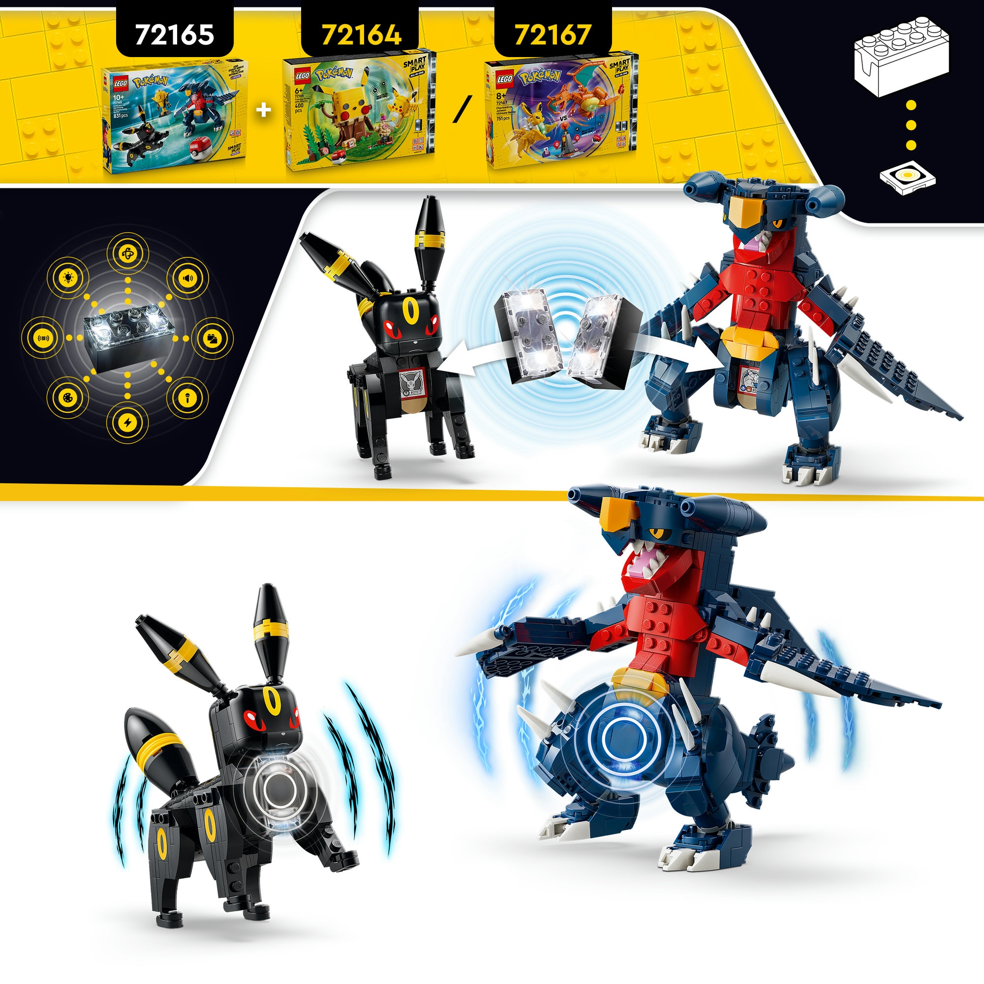 LEGO® Konstruktionsspielsteine »SMART Play™  Nachtaras und Knakracks Duell um die  (72165)« Meisterschaft, LEGO Pokémon; Mit SMART Brick kompatibel (nicht enth.)