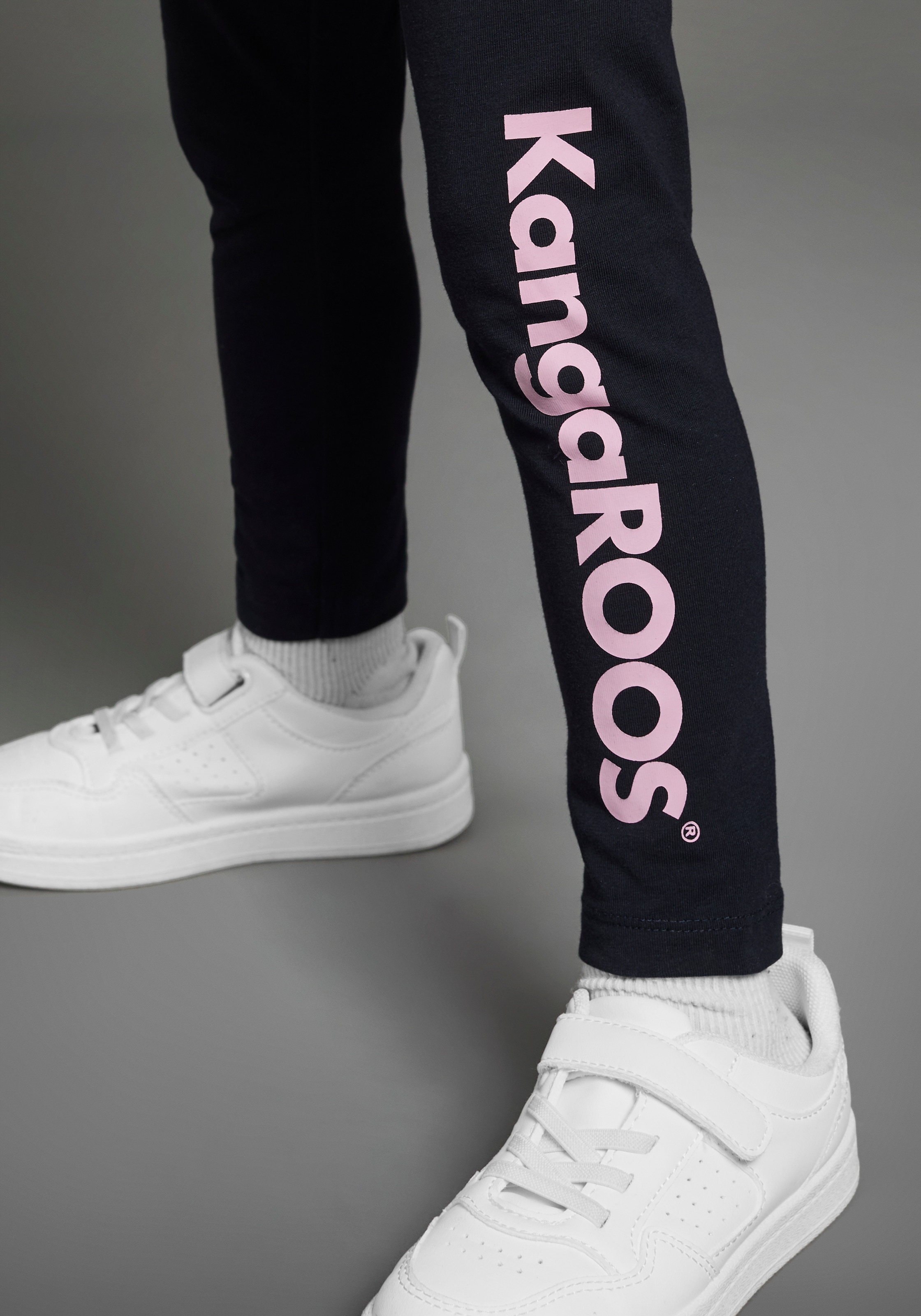 KangaROOS Leggings »2er Pack Leggings mit Kangaroos Schriftzug«, (Packung, 2 tlg.), Für kleine Mädchen