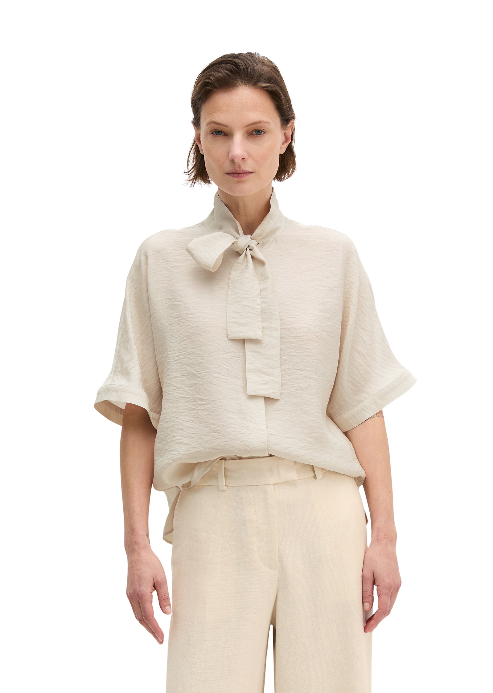 Marc OPolo Schluppenbluse Crinkle, regular aus Viskose-Mix günstig online kaufen