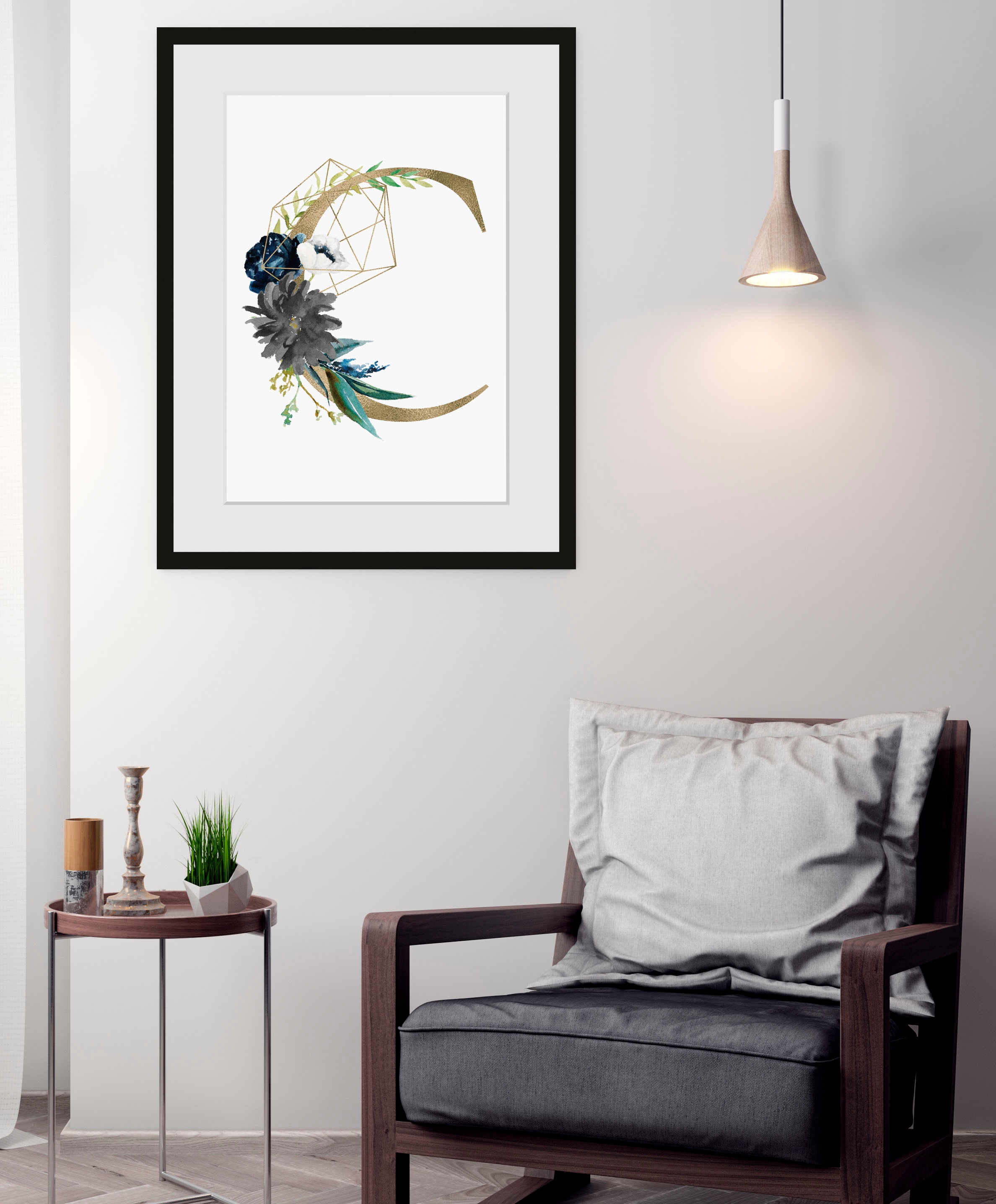 queence Bild "C" Buchstaben C Pflanzen Pflanzenbilder 1 Stk. tlg. HD Premium Poster-Druck inkl. Holzrahmen