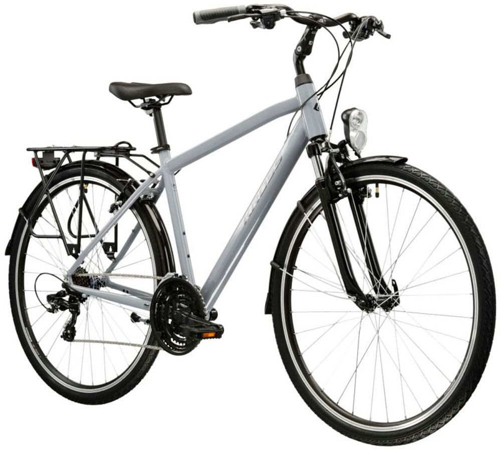 Kross Trekkingrad »Herren-Trekkingrad 28" Trans 1.0 Grau 21 Gänge« 21 Gang Shimano TOURNEY TY300 Schaltwerk Kettenschaltung