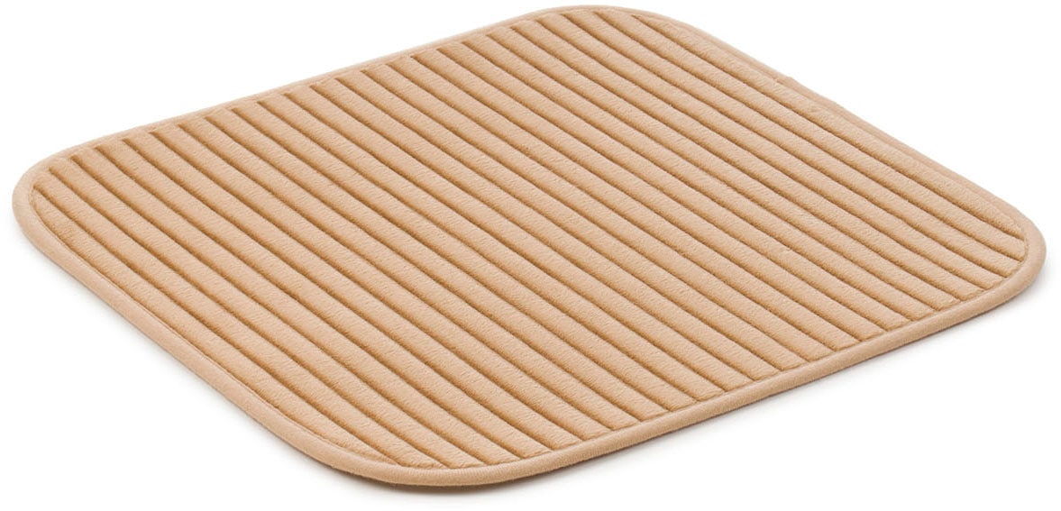 Gözze "Berlin" Höhe 7 mm rutschhemmend beschichtet fußbodenheizungsgeeignet Badteppich, Uni Farben, Cord Optik, waschbar