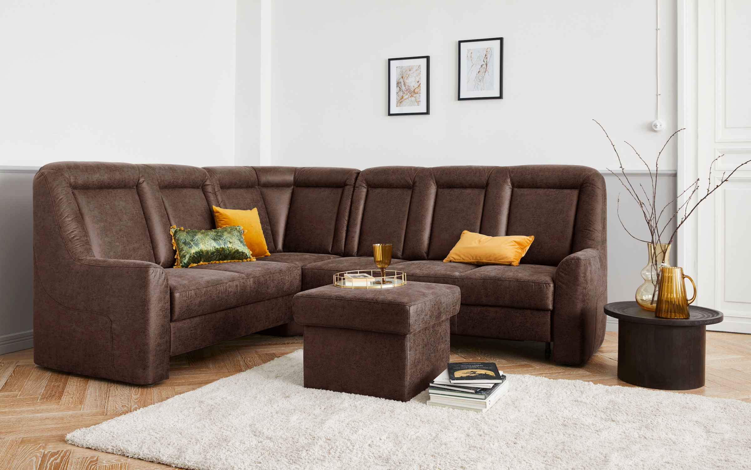 sit&more Ecksofa "Melissa L-Form" klassisches Polsterprogramm, wahlweise Be günstig online kaufen