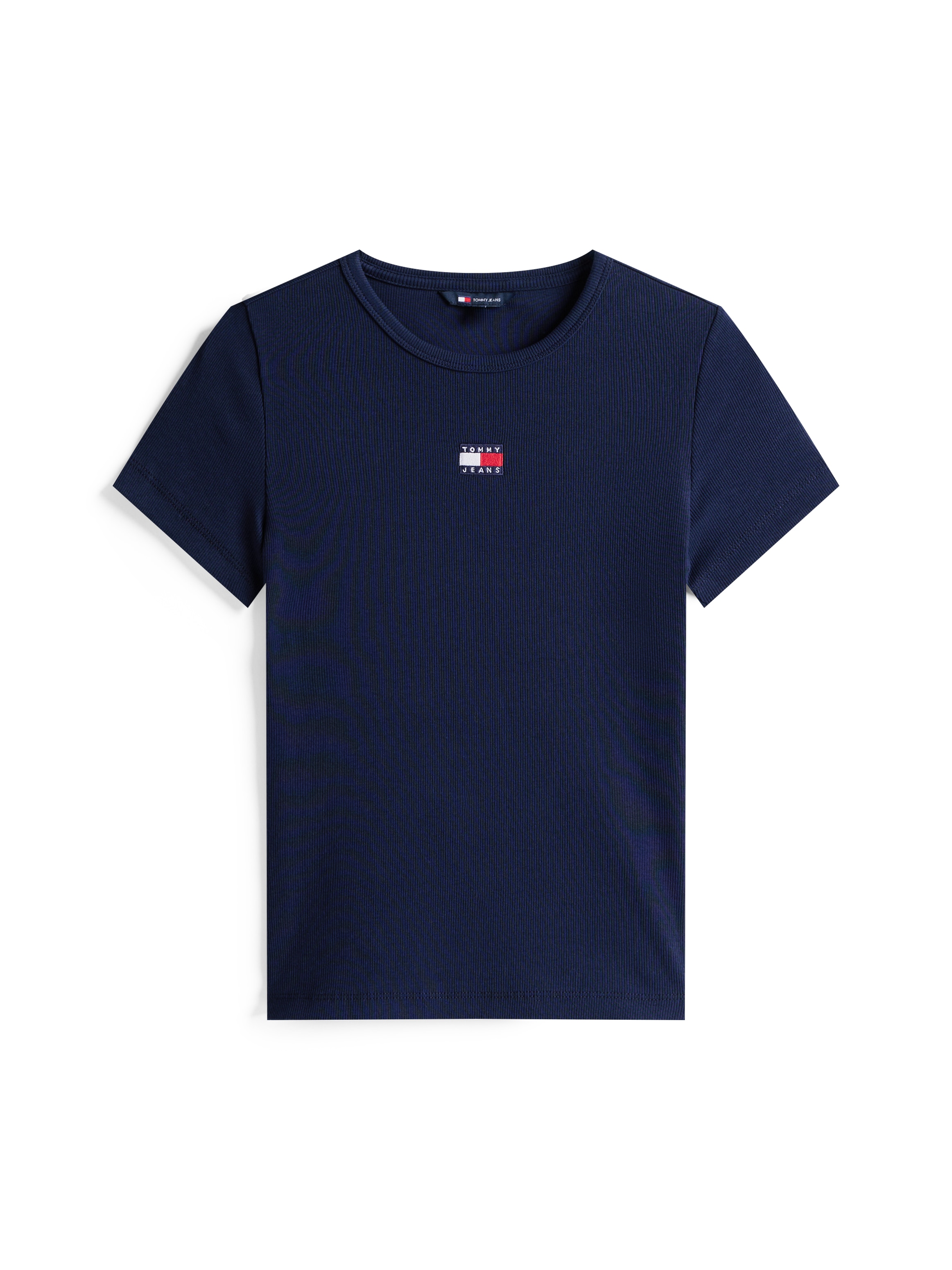 Tommy Jeans T-Shirt »TJW SLIM BADGE RIB TEE«, in Rippoptik