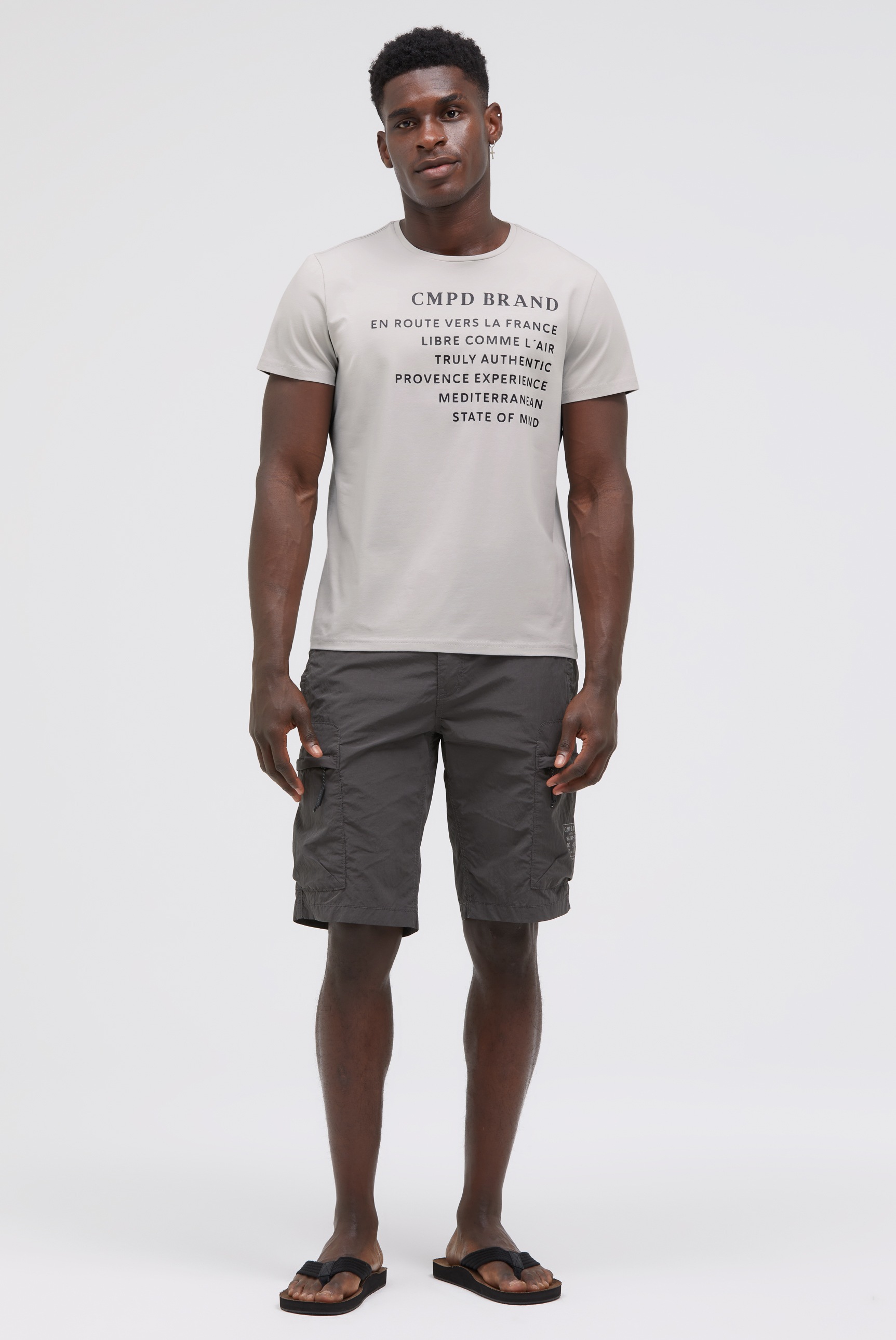 CMPD Rundhalsshirt mit Baumwolle