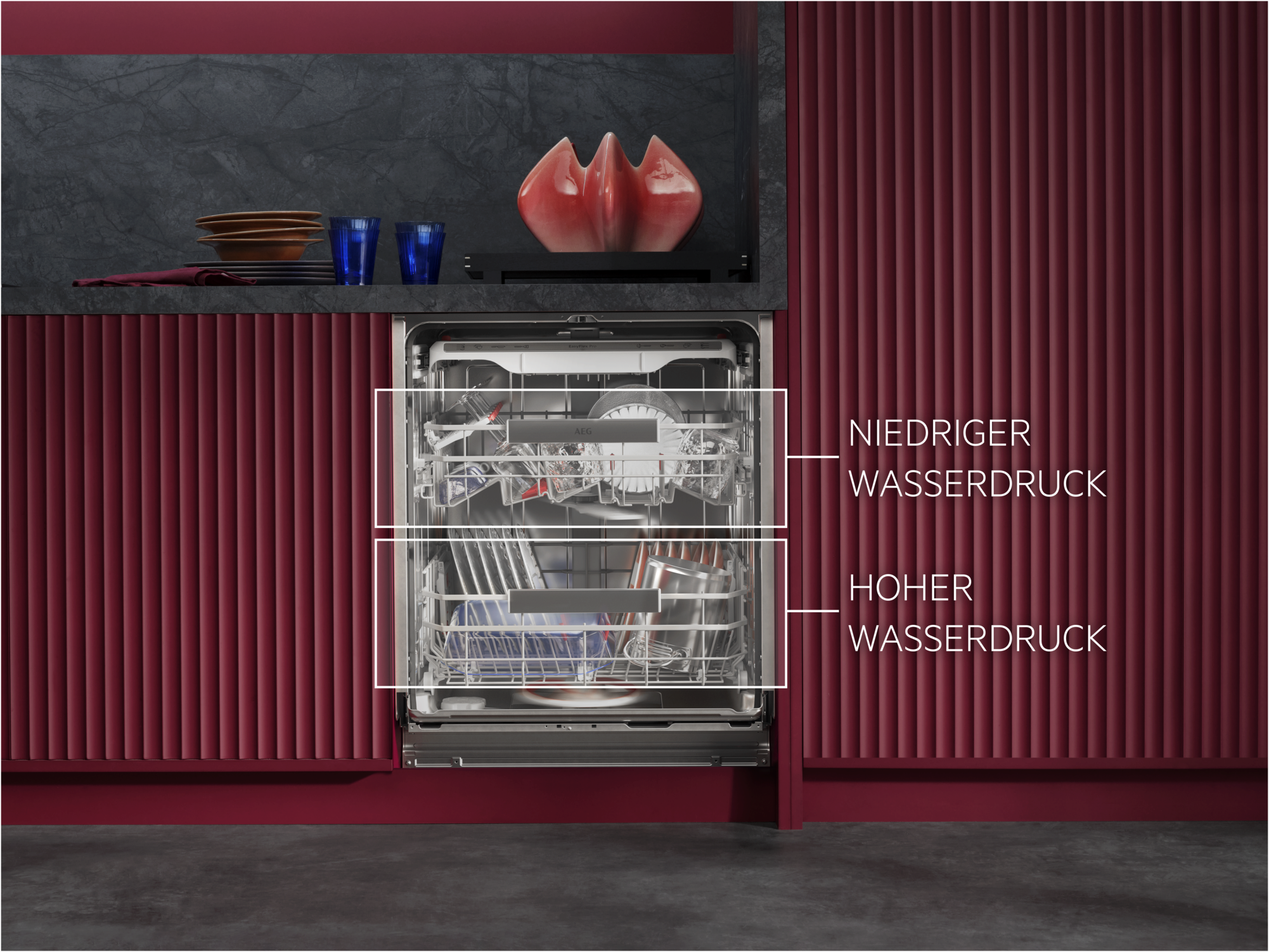 AEG Unterbaugeschirrspüler 9000 »GU9200X2SCM« Leise Spülmaschine 38 dB kraftvoll gegen Eingebranntes EEK A-10%