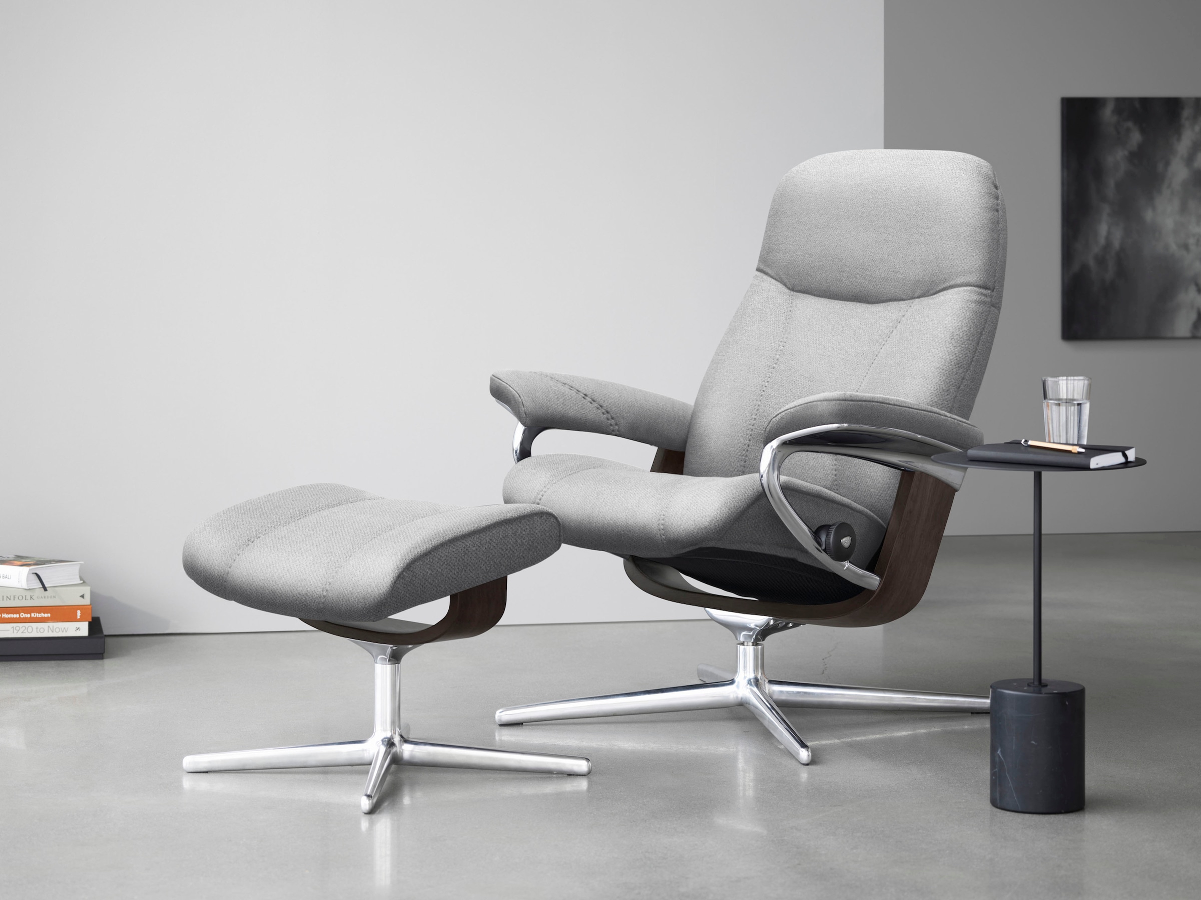 Stressless® Relaxsessel »Consul«, mit Cross Base, Größe S, M & L, Holzakzent Wenge