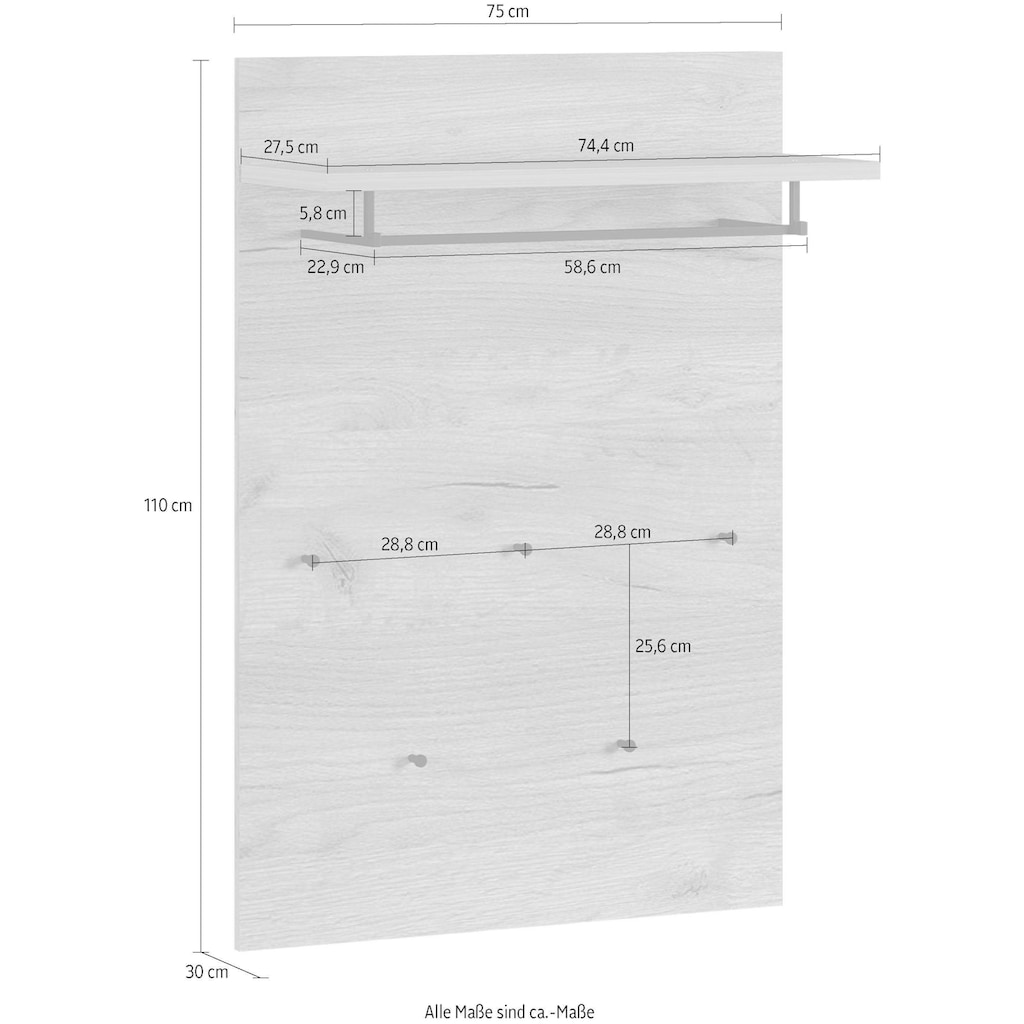 GERMANIA Garderobenpaneel »GW-FREMONT Garderobenpaneel 2794«