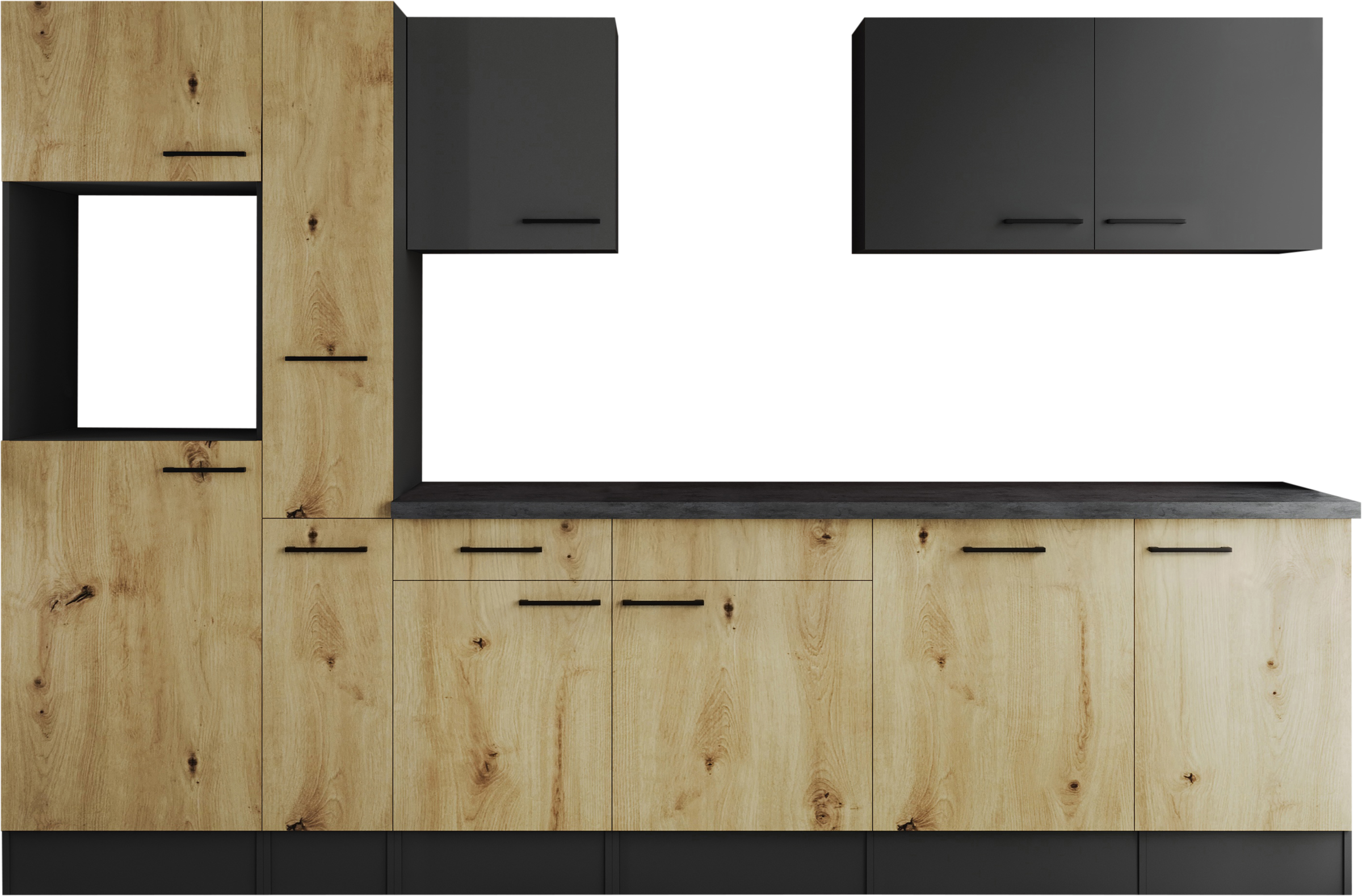 RESPEKTA Küchenzeile "Oliver" Breite 310 cm, 90 cm Arbeitshöhe, in exklusiv günstig online kaufen