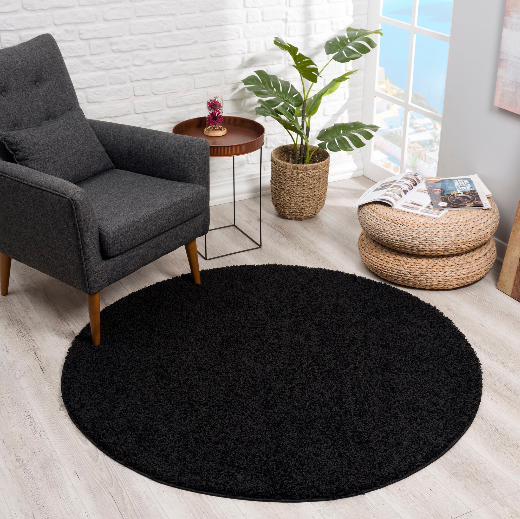 Sanat Loca Rug Black 80cm 3