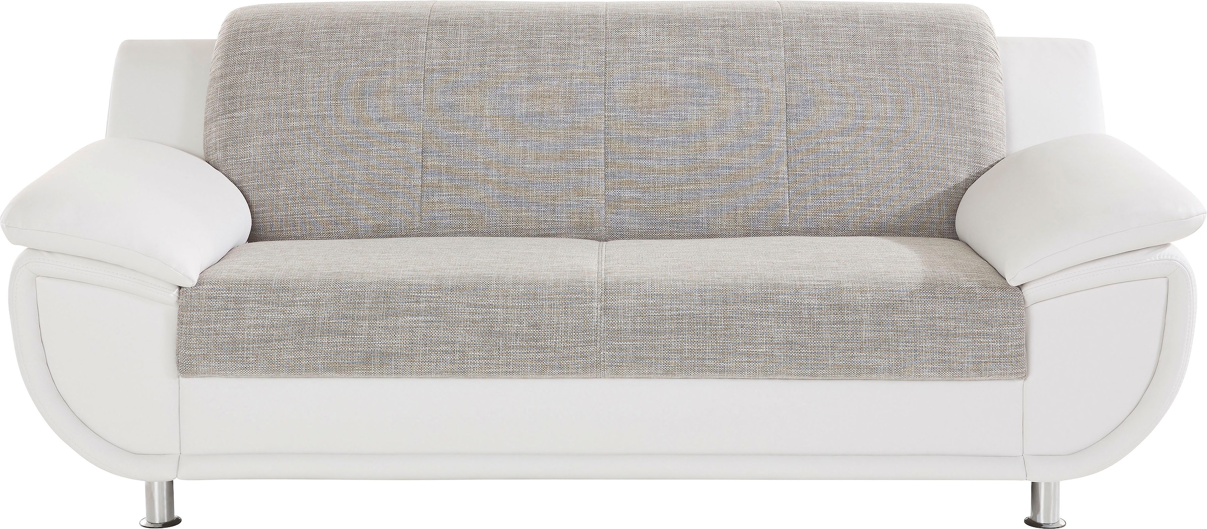 TRENDMANUFAKTUR 3-Sitzer "Rondo 3, zeitlos und modern, bequem, Materialmix, Breite 207cm" wahlweise mit Federkern, extrabreite Armlehnen zum Relaxen