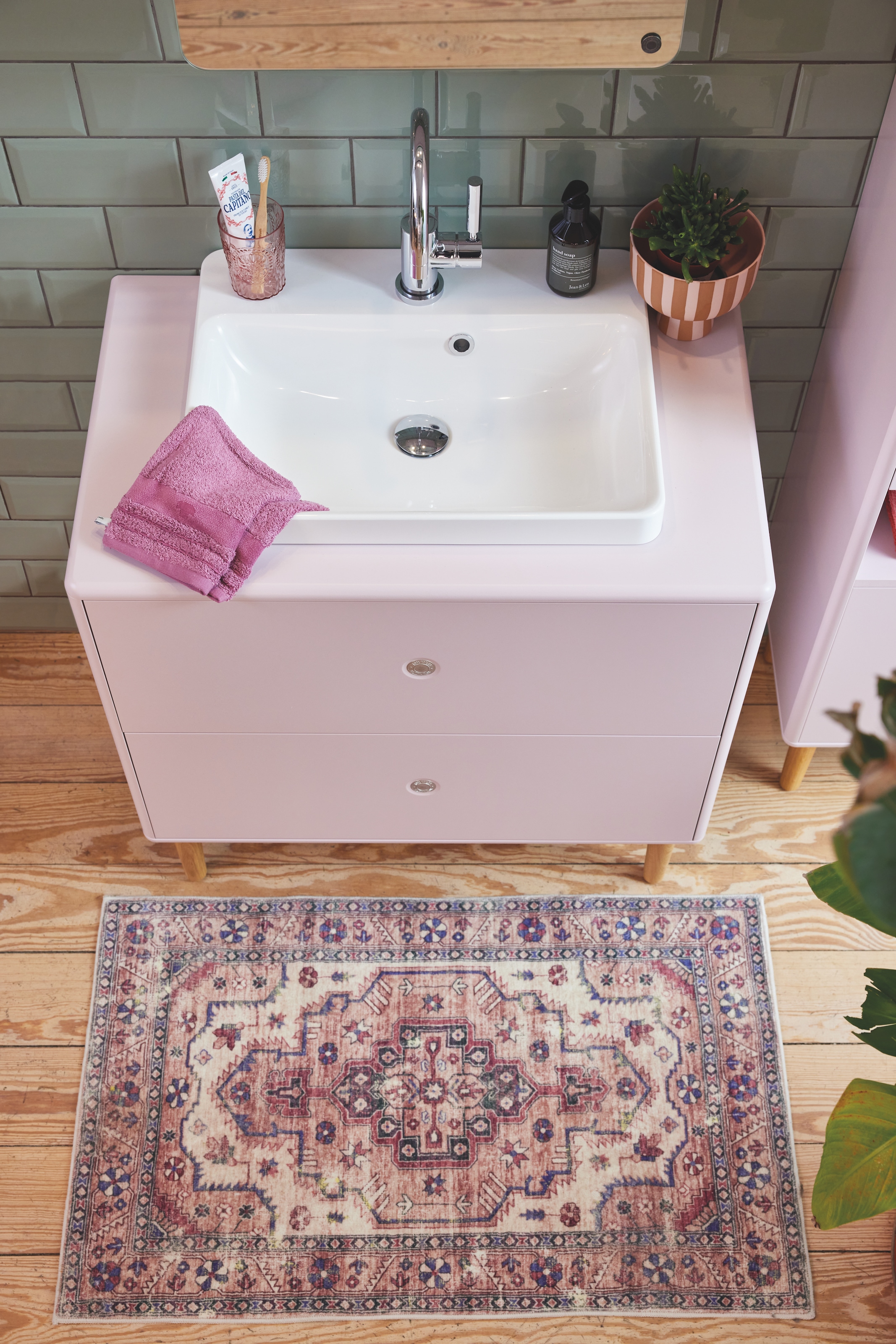 TOM TAILOR HOME Badematte »Oriental Bath FOUR« Höhe 7 mm rutschhemmend beschichtet fußbodenheizungsgeeignet | strapazierfähig Badteppich, Orient-Optik, Vintage Design, waschbar
