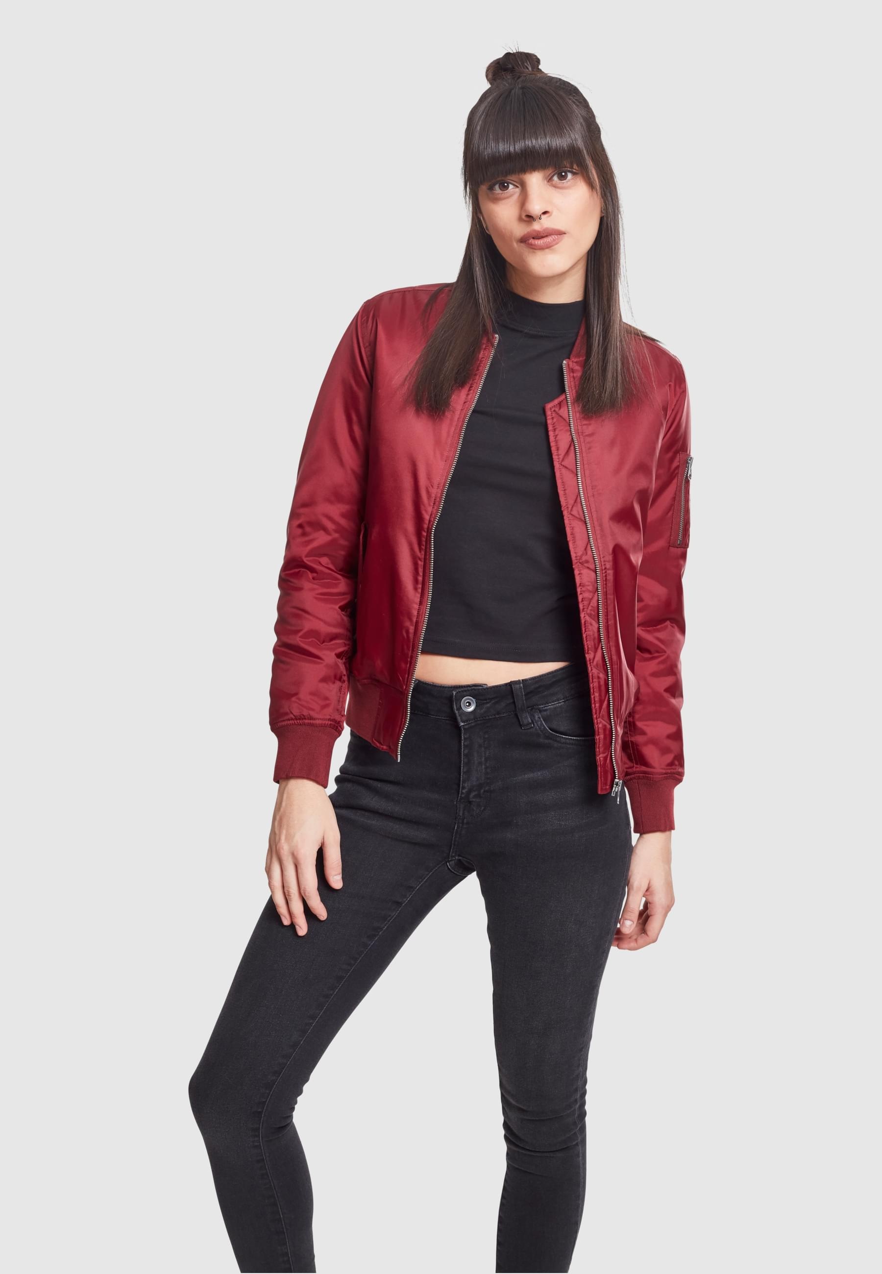 URBAN CLASSICS Allwetterjacke »Urban Classics Damen Ladies Basic Bomber Jacket«, (1 St.), ohne Kapuze