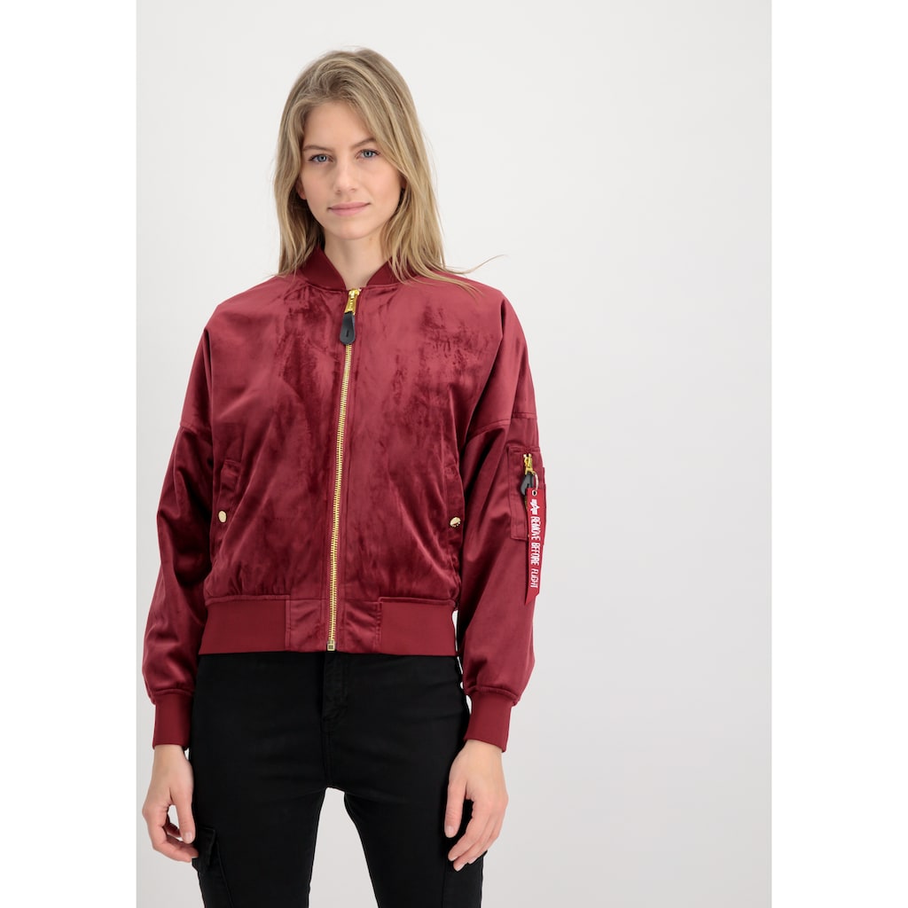 Alpha Industries Bomberjacke »ALPHA INDUSTRIES Women - Bomber Jackets MA-1 OS LW Velvet Wmn«