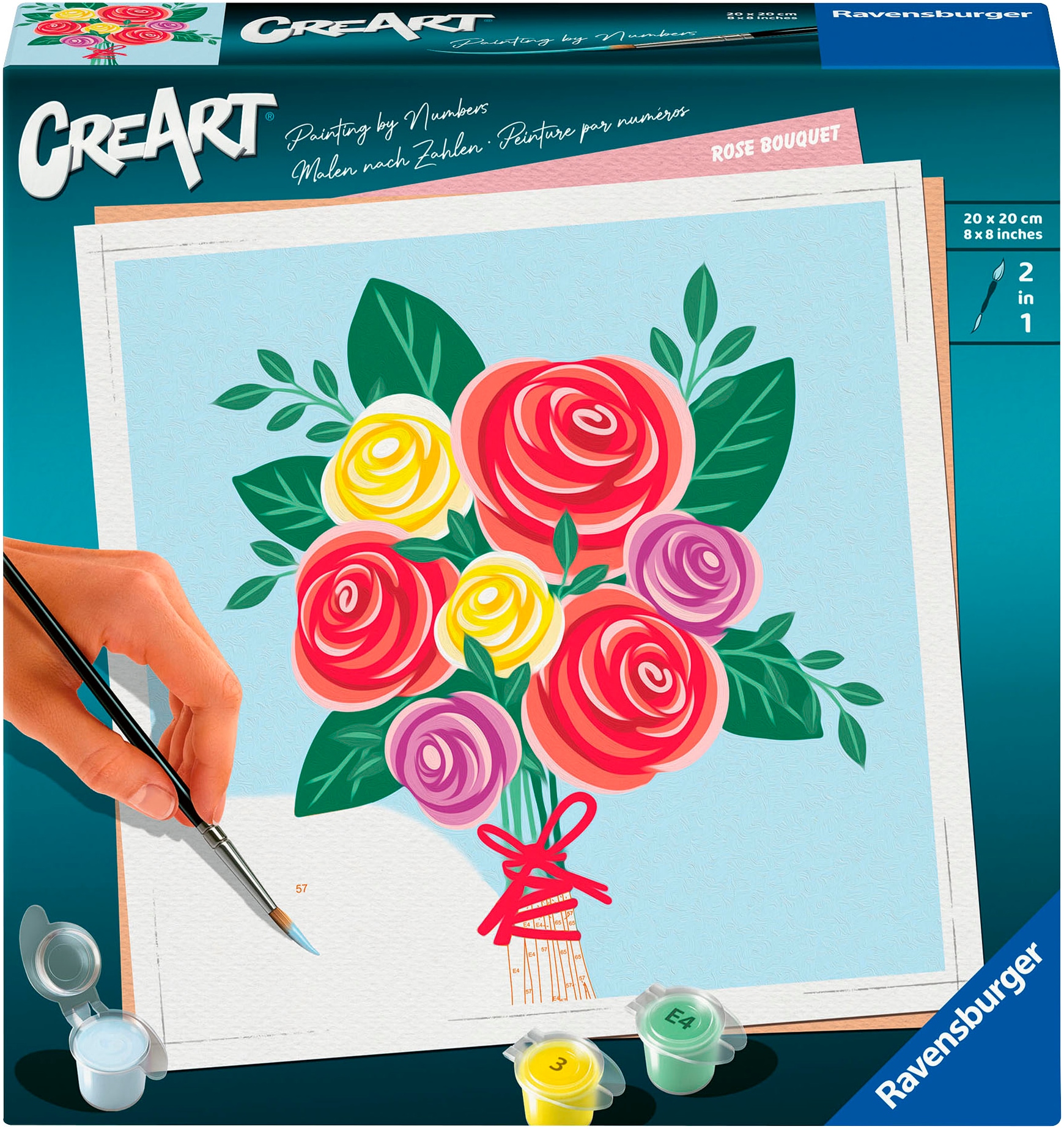 Ravensburger Malen nach Zahlen »CreArt, Rosenstrauß«, für Erwachsene; Made in Europe