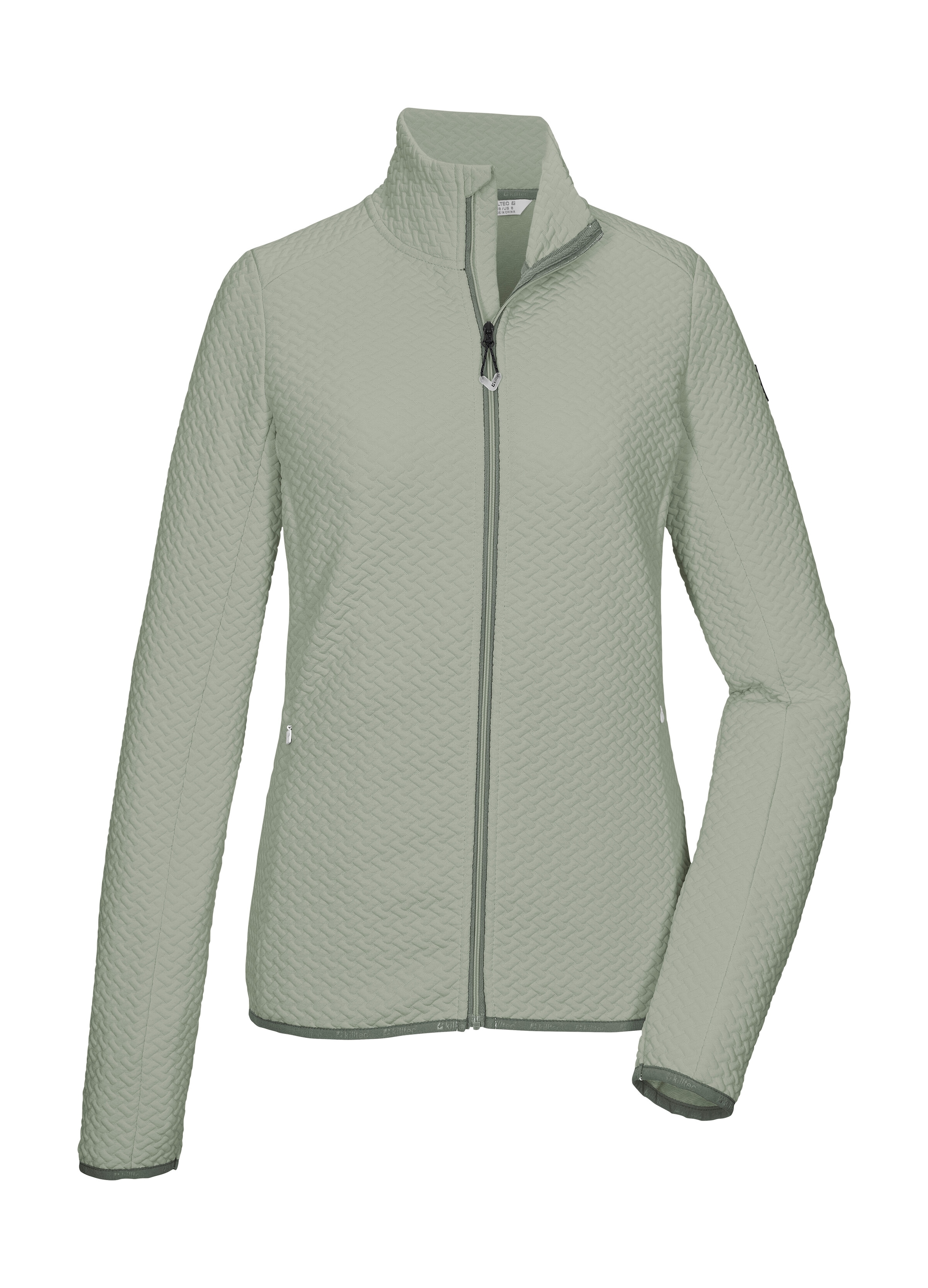 Killtec Strickjacke "KOS 79 WMN FLX JCKT" Powerstretchjacke mit Flechtmuster, 2-Wege-Stretch, Kinnschutz