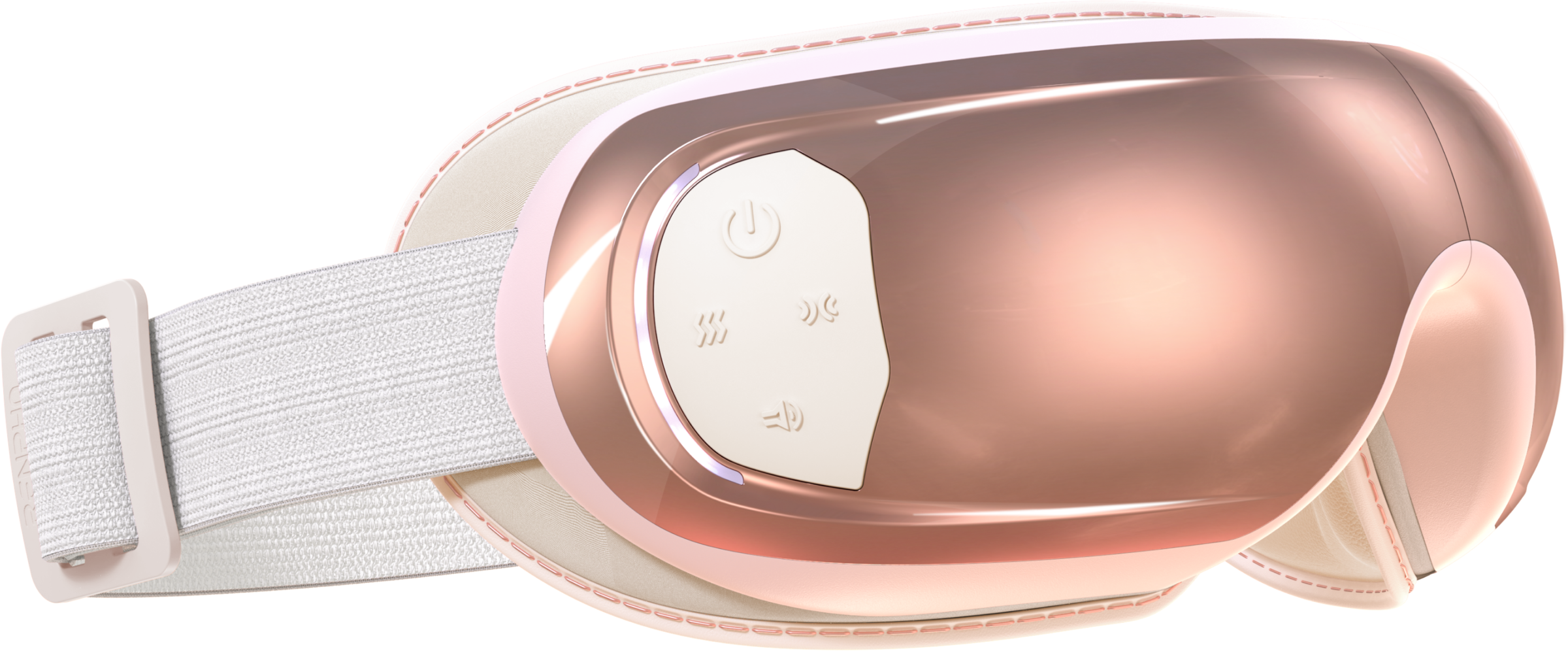 RENPHO Gesichtsmassagegerät "Renpho Eyeris 3 Eye massager G010V", rosa, ABS, Kunstleder, B:15,4cm H:11cm T:26cm, Massagegeräte, Sprachgesteuertes