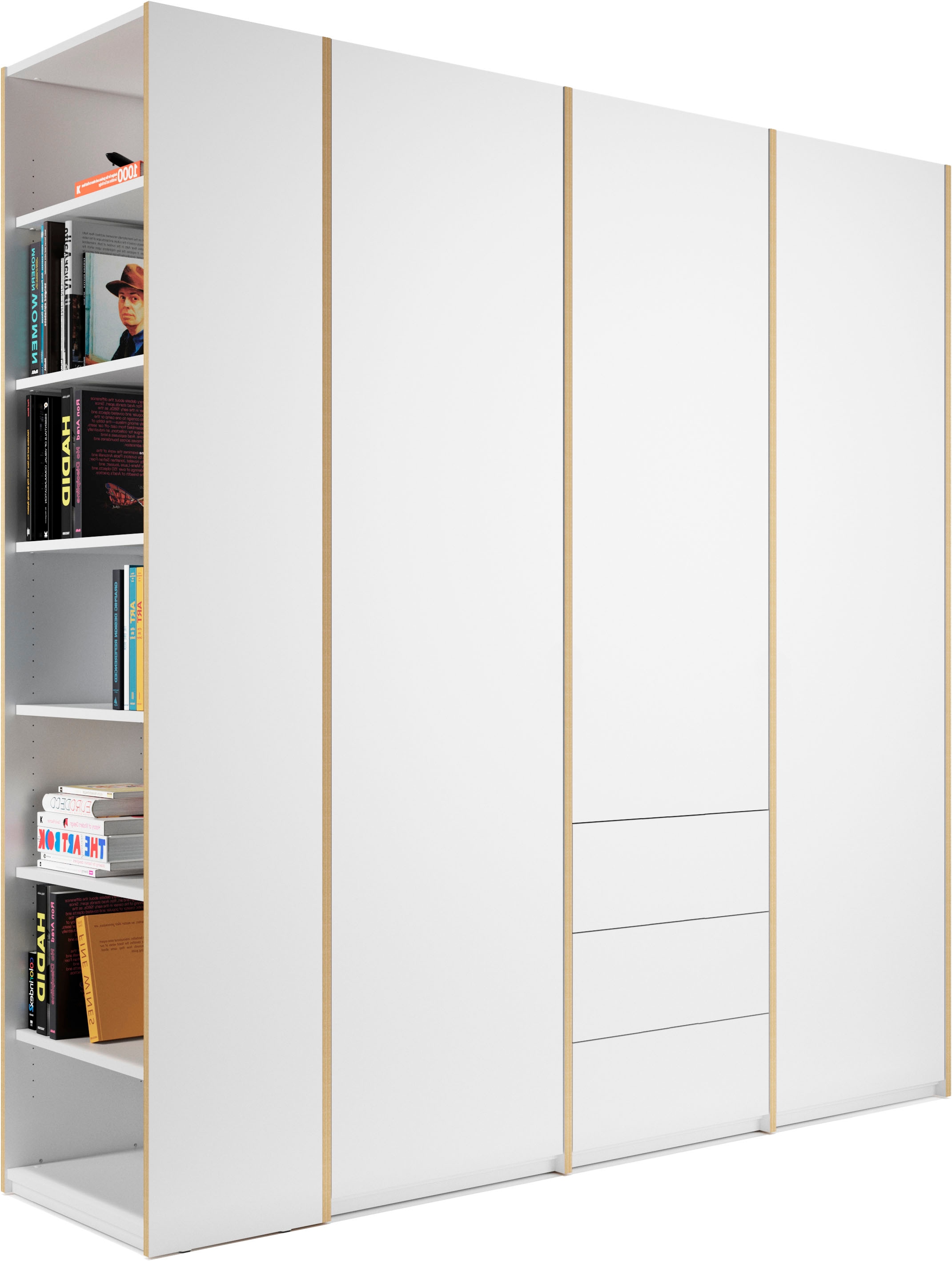 Müller SMALL LIVING Kleiderschrank »Modular Plus | oder Variante montierbar Anbauregal 3«, Schubladen, geräumige rechts BAUR links 3