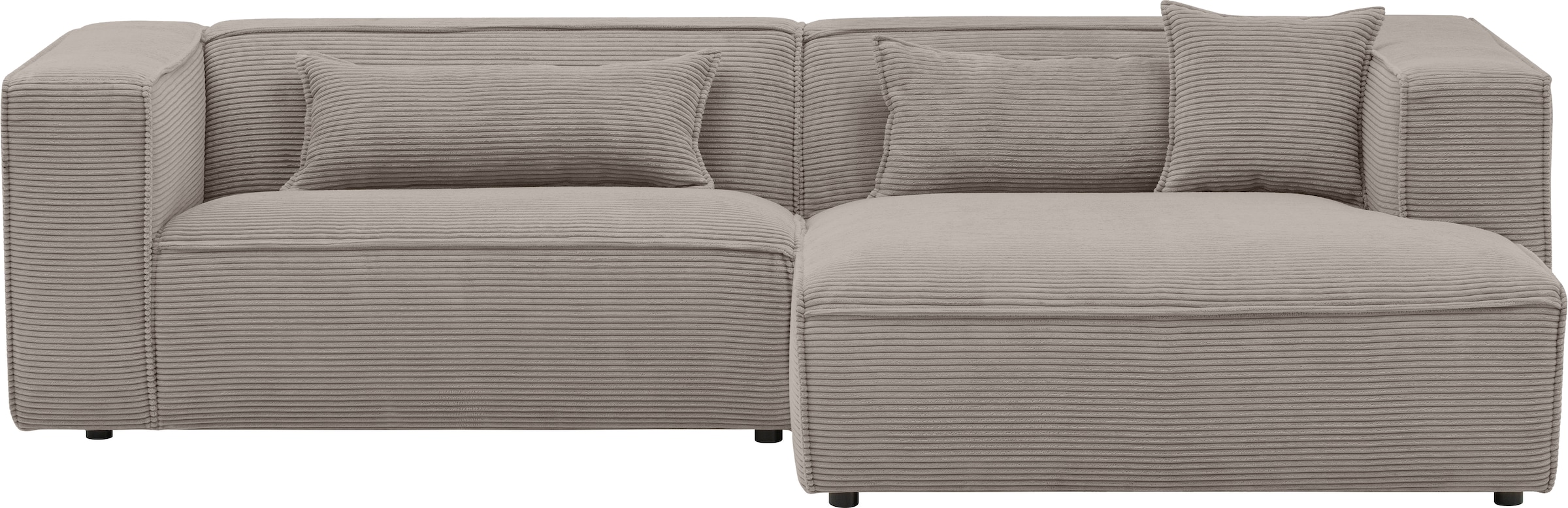 LeGer Home by Lena Gercke Ecksofa "PIARA mit Kedernaht, Cord, Leinenoptik o günstig online kaufen