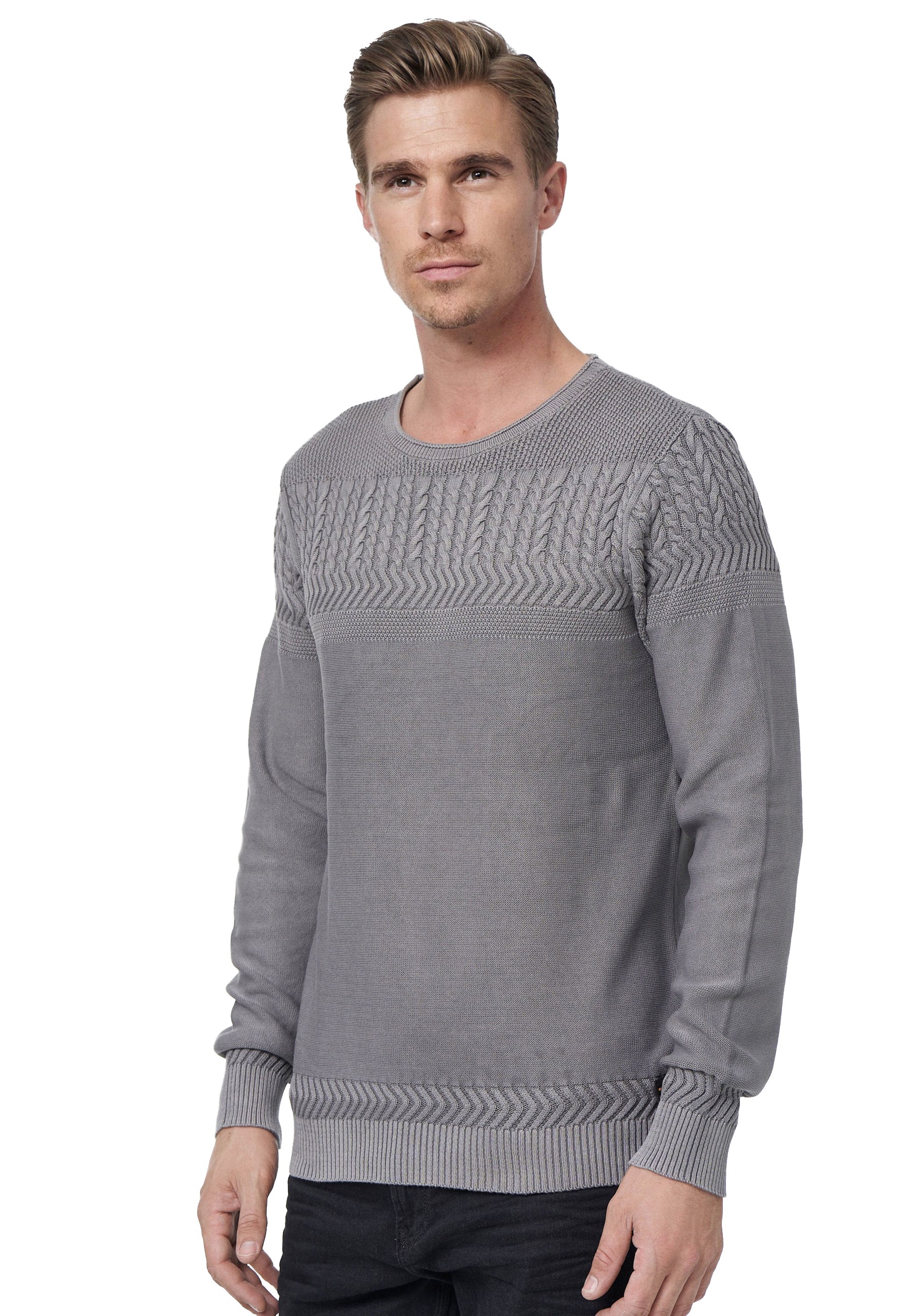 Rusty Neal Strickpullover, mit aufwendigem Strickmuster