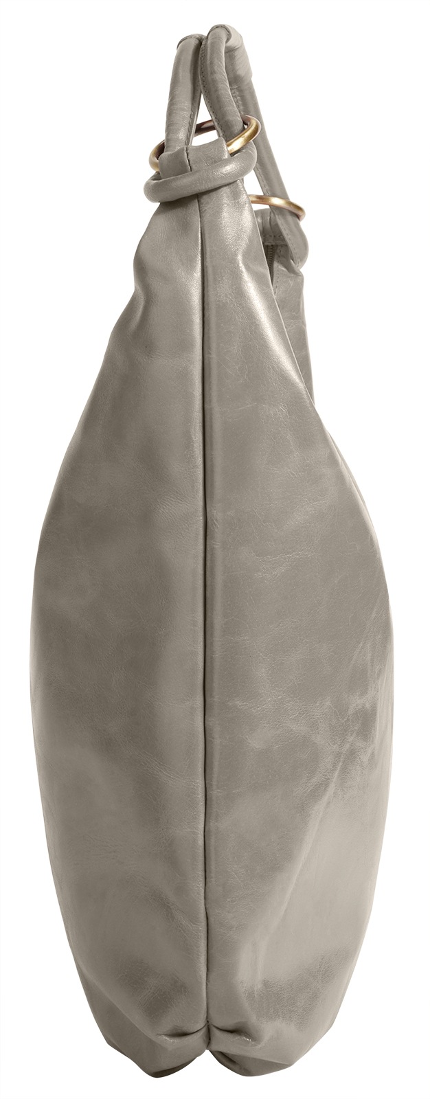Shopper BRUNO BANANI, Damen, Gr. B/H/T: 40cm x 33cm x 4cm onesize, grau, Leder, leicht glänzend, unifarben, Taschen Shopper, echt Leder 3