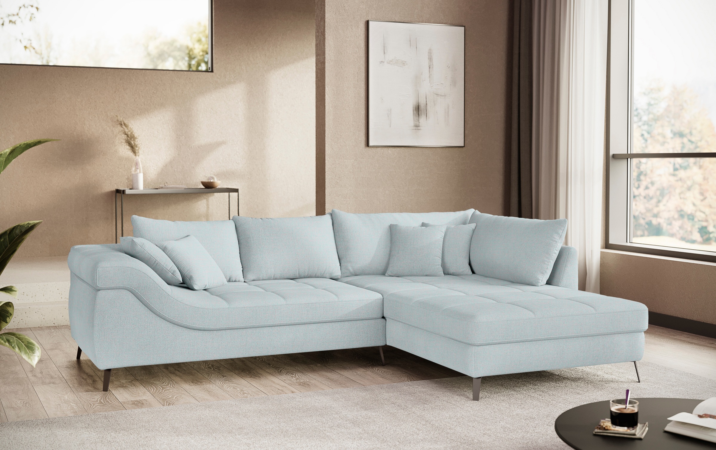 Mr. Couch Ecksofa »Portofino, L-Form«, Mit Kaltschaumpolsterung, bis 140 kg belastbar