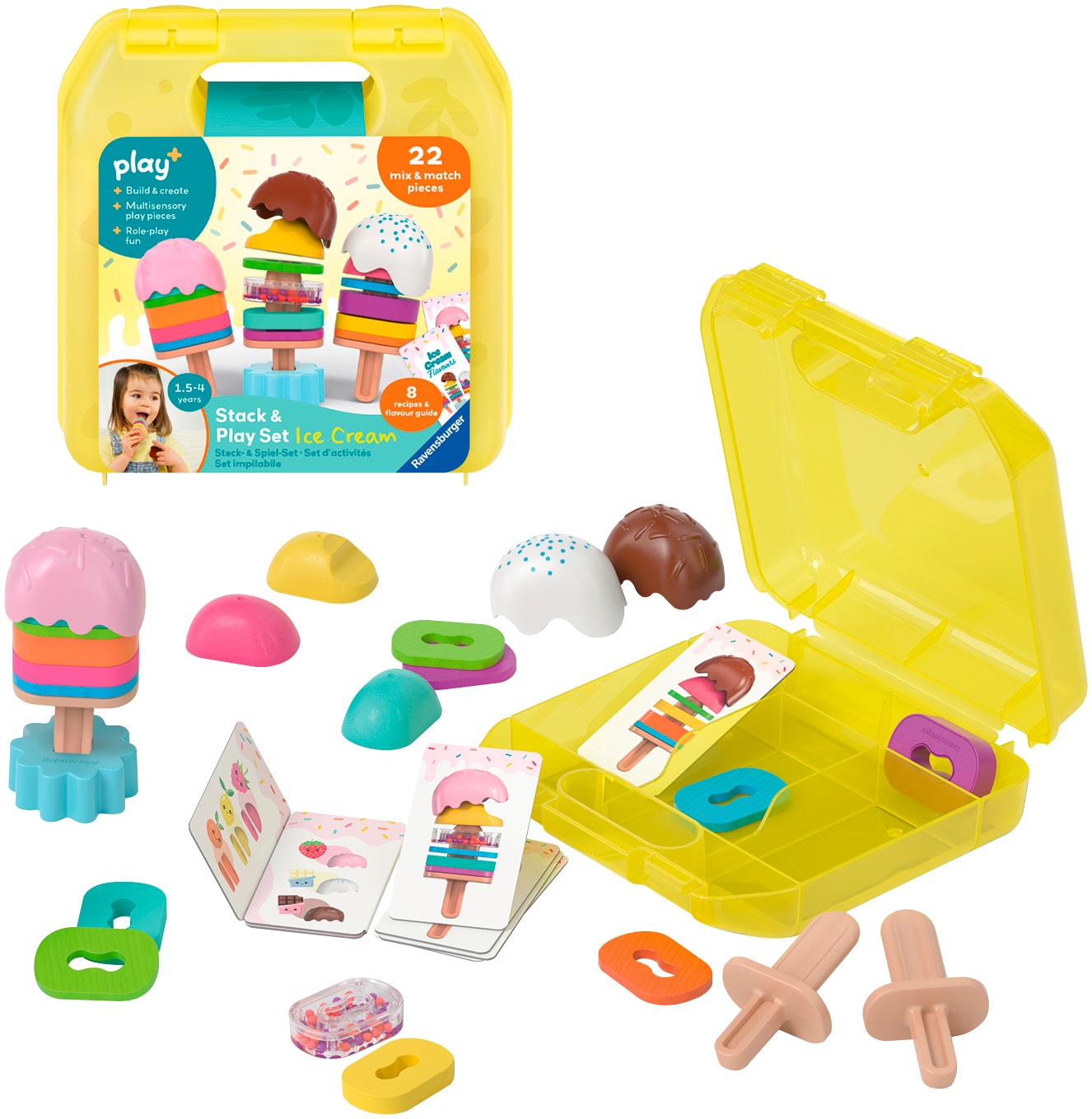 Ravensburger Steckspielzeug »Play+ Steck- und Spiel-Set: Mix dein Eis«