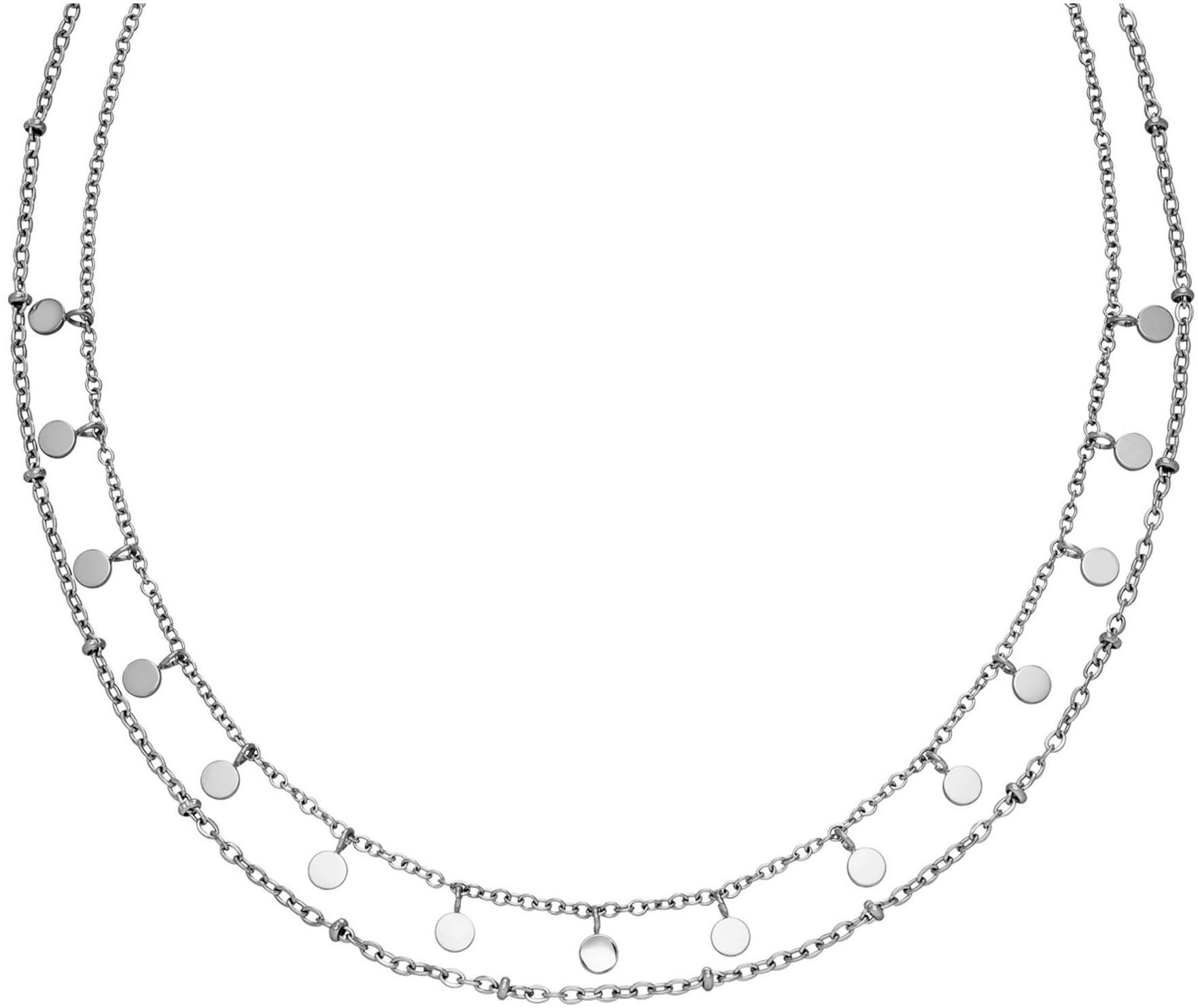 Collier »Schmuck Geschenk Plain doppelte Kette, 22461«