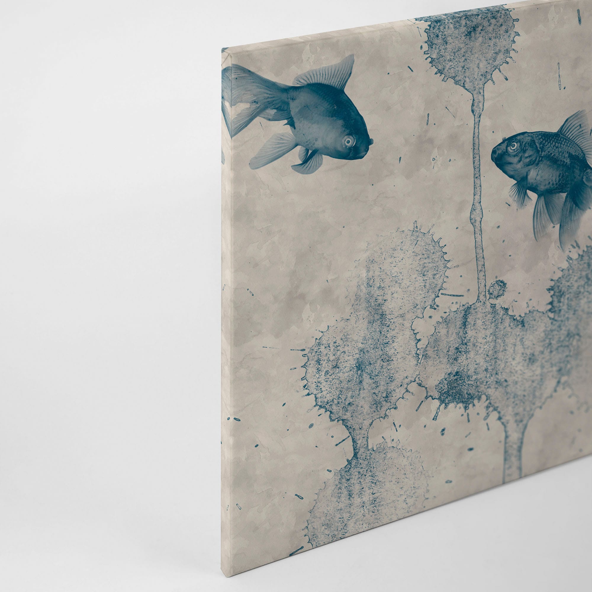 A.S. Création Leinwandbild »pond«, Kunst-Tiere-Kinder, (1 St.), Keilrahmen Bild Fische Asiatisch Koi Leinwand-Bild Wohnzimmer modern