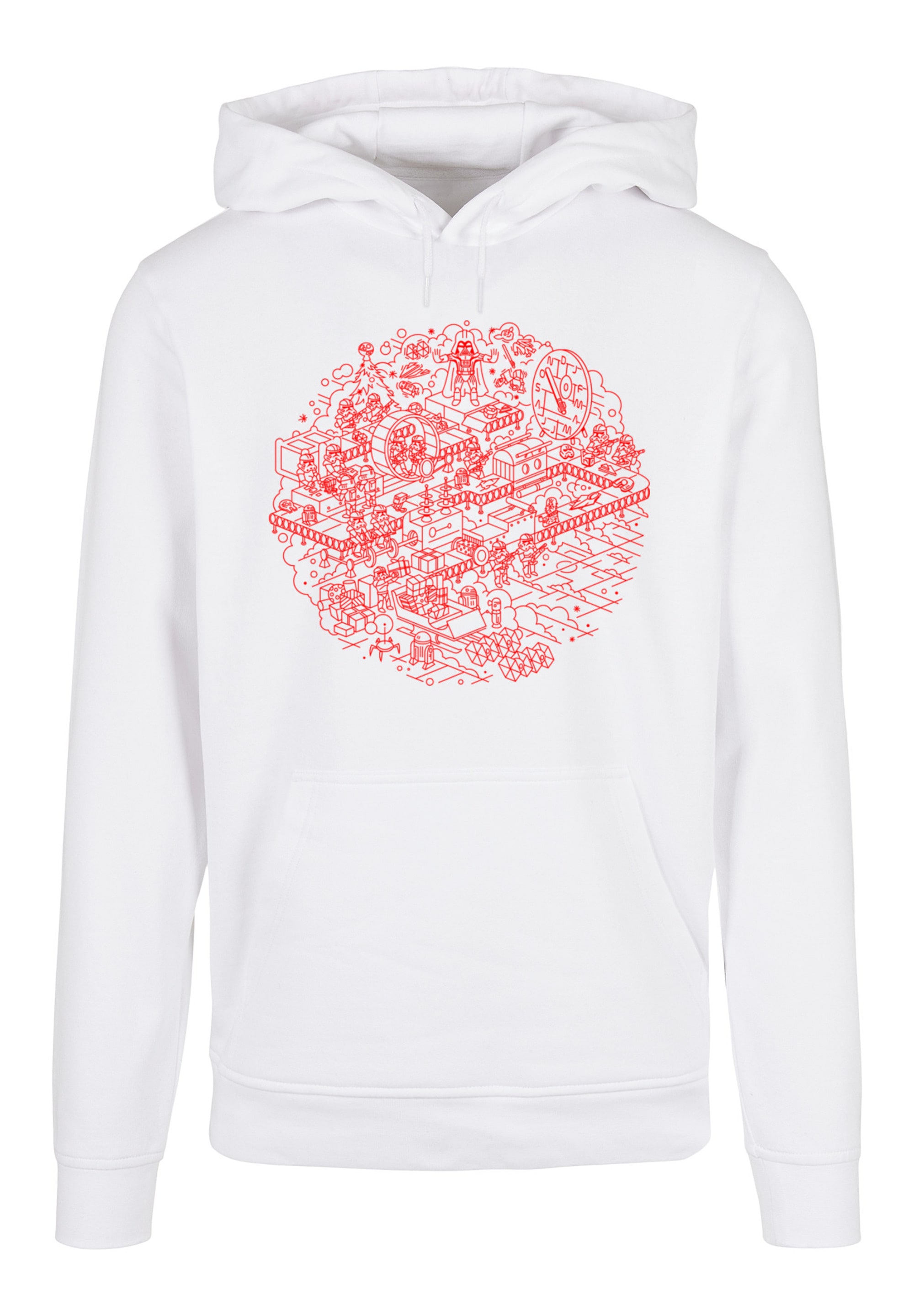 F4NT4STIC Kapuzenpullover »Star Wars Christmas Weihnachten Death Star«, Print