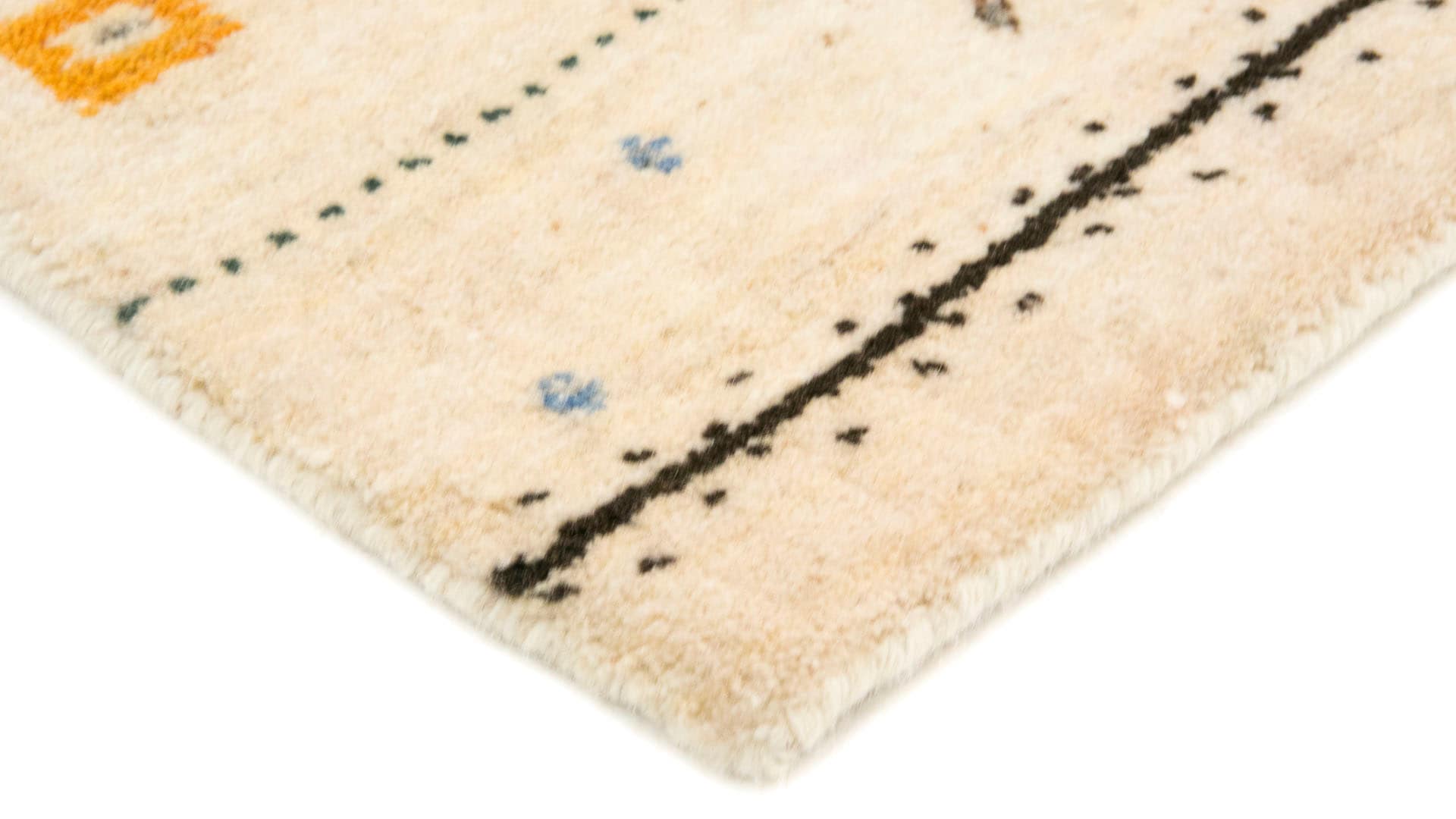carpetfine Wollteppich »Gabbeh Sofia,  auch als Läufer«, rechteckig, 15 mm Höhe, reine Wolle, handgearbeitet, weicher natürlicher Flor, Wohnzimmer