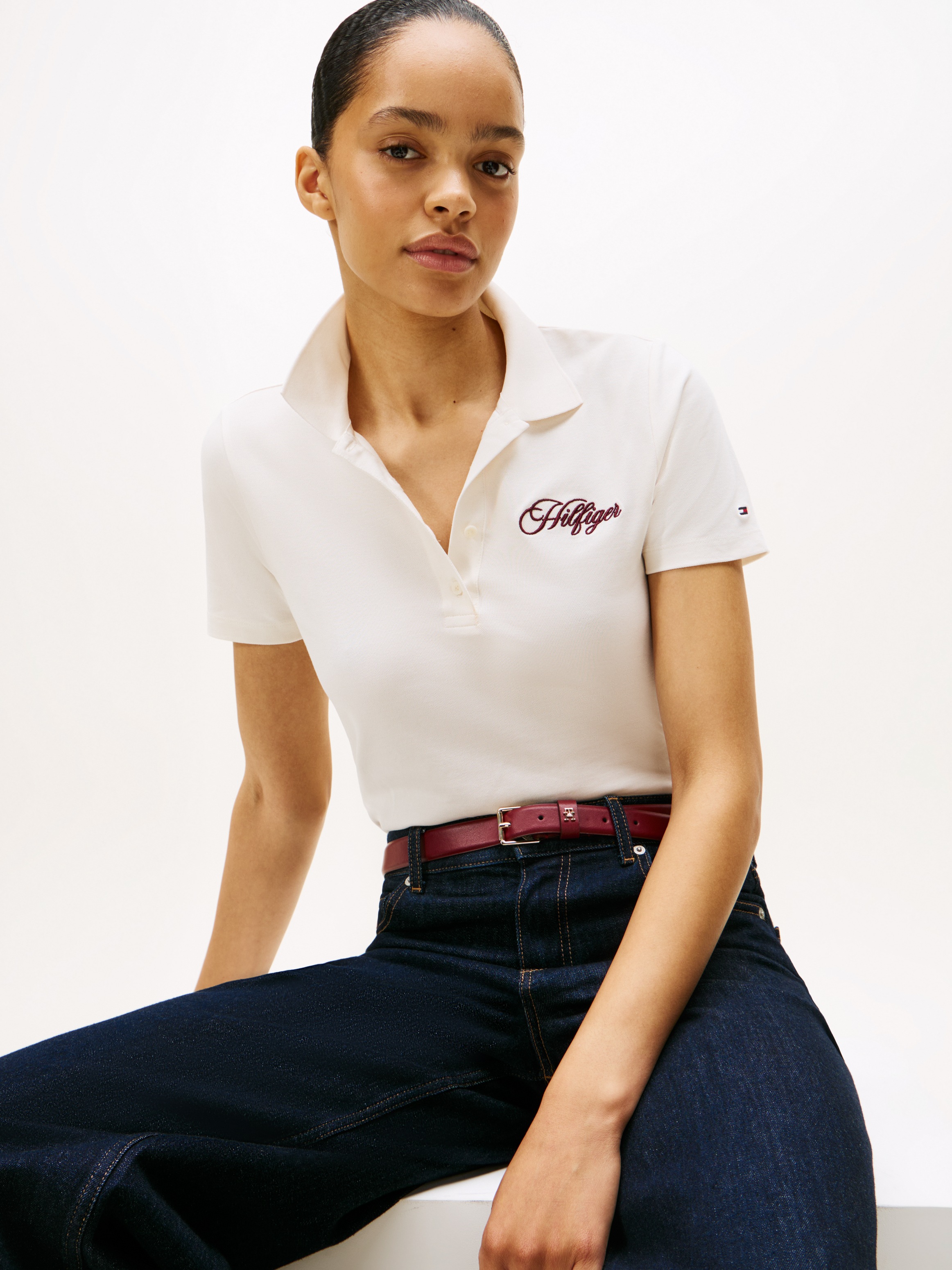 Tommy Hilfiger Poloshirt »SCRIPT SLIM SS POLO«