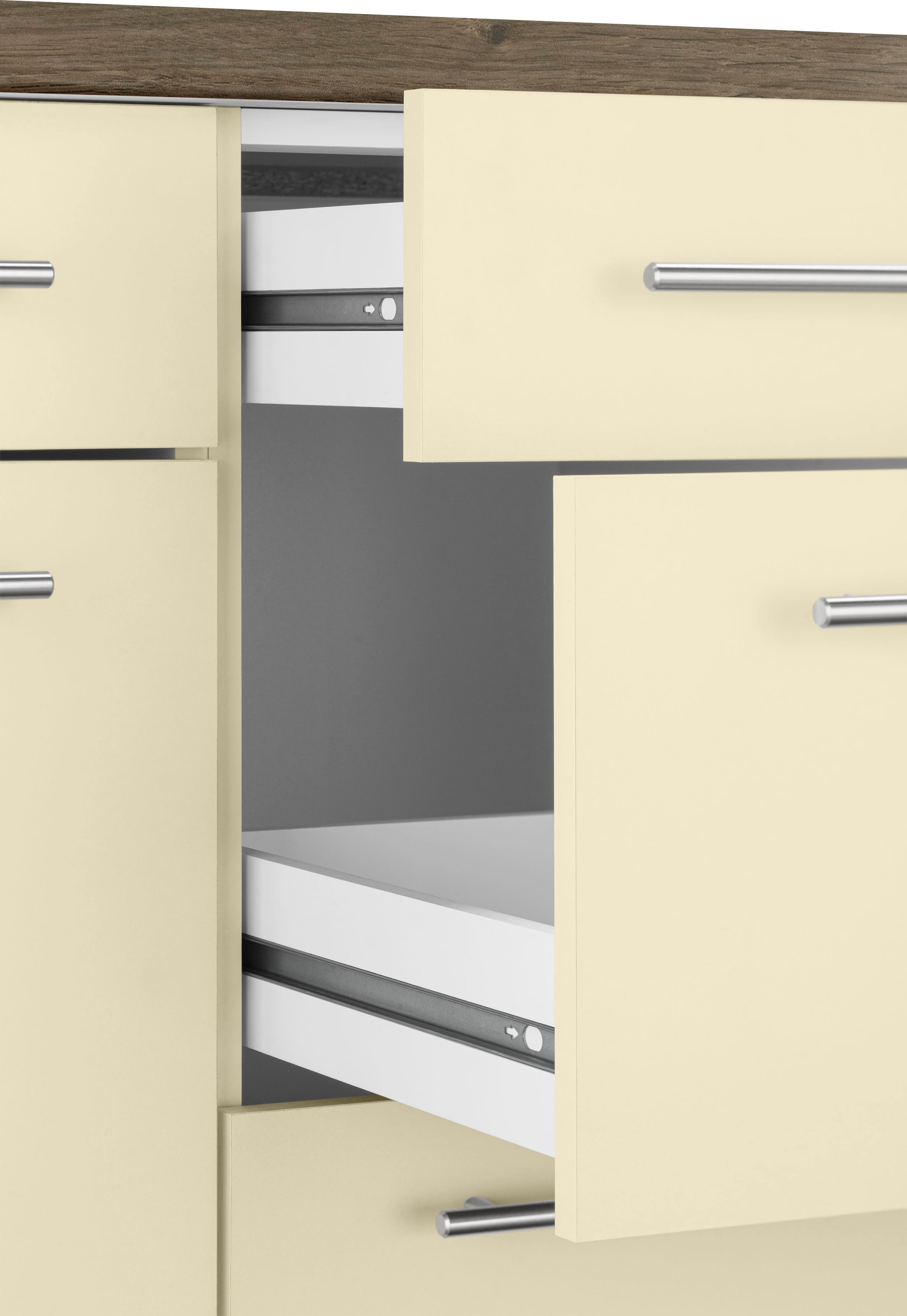 wiho Küchen Winkelküche »Unna«, mit E-Geräten, Stellbreite 220 x 170 cm