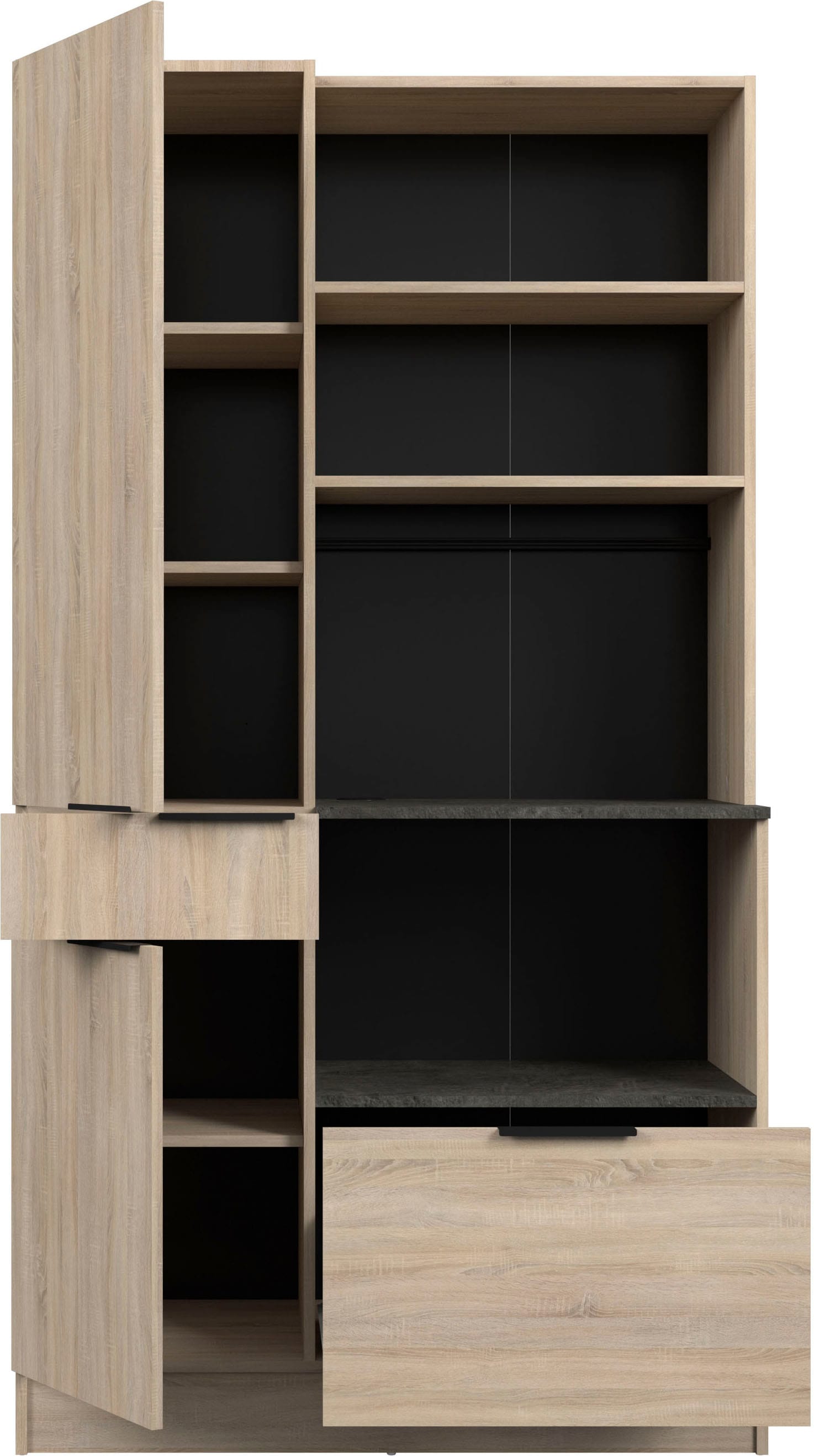 Parisot Schrank-Set »Parisot Fumay 1«, (2 St.), bietet viel Stauraum, praktischer Kabeldurchlaß, variabel stellbar