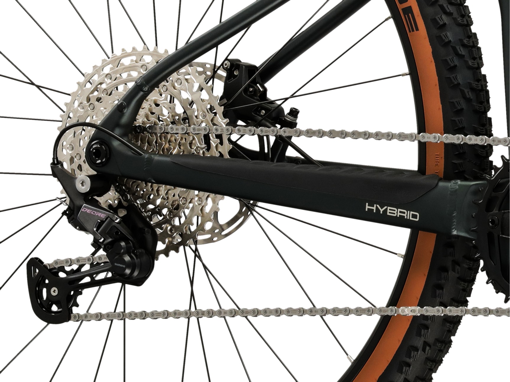 Kross »Influx Hybrid 4.0 21,3Ah / 800 Wh 29 Zoll grün 12 Gänge 2026« 12 Gang Shimano DEORE M6100 Schaltwerk Kettenschaltung Mittelmotor 250 W