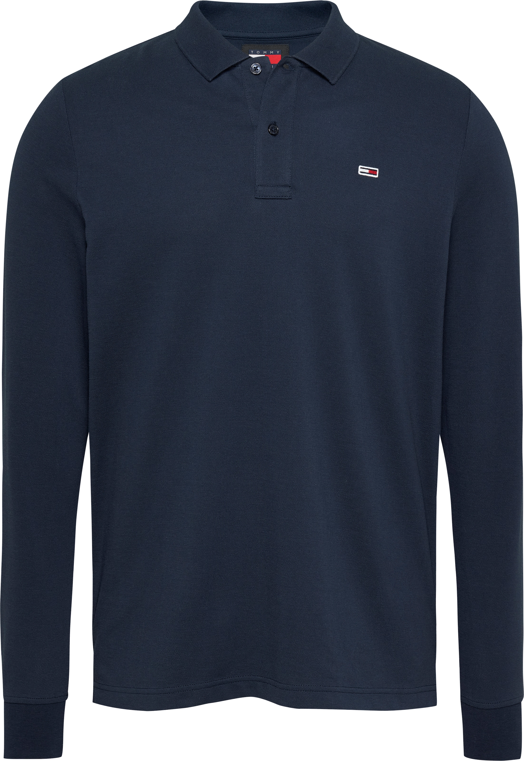 Tommy Jeans Poloshirt »TJM SLIM PLACKET POLO LS EXT«, mit Logostickerei