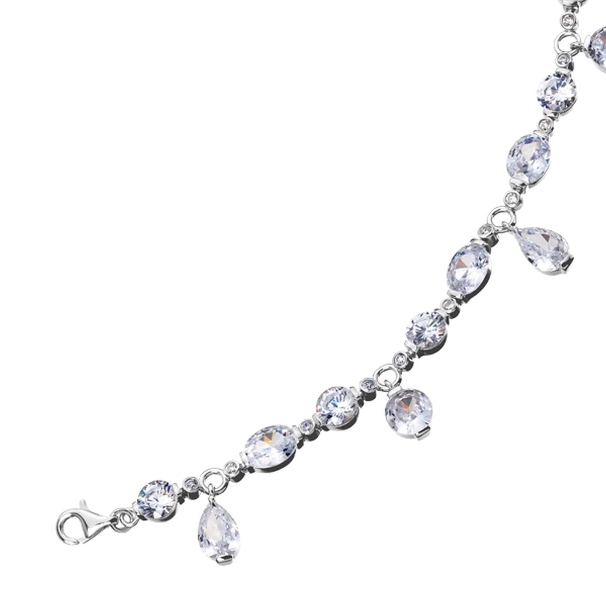 GIORGIO MARTELLO MILANO Armband »mit weißen Zirkonia Steinen und Behang, Silber  925« online kaufen | BAUR | Silberarmbänder
