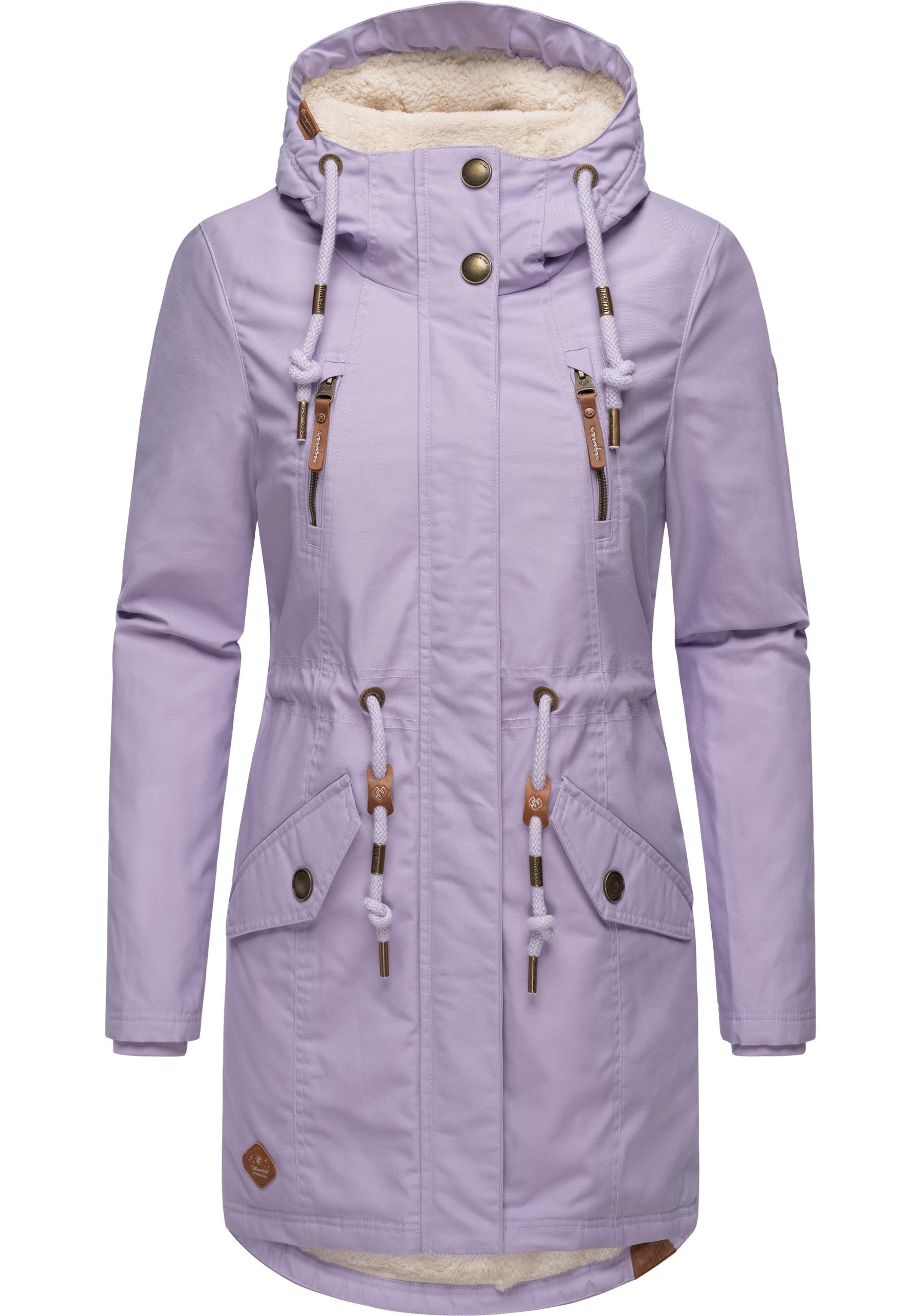 Ragwear Wintermantel »Elsie«, stylischer Winterparka mit Kapuze und Teddyfleece