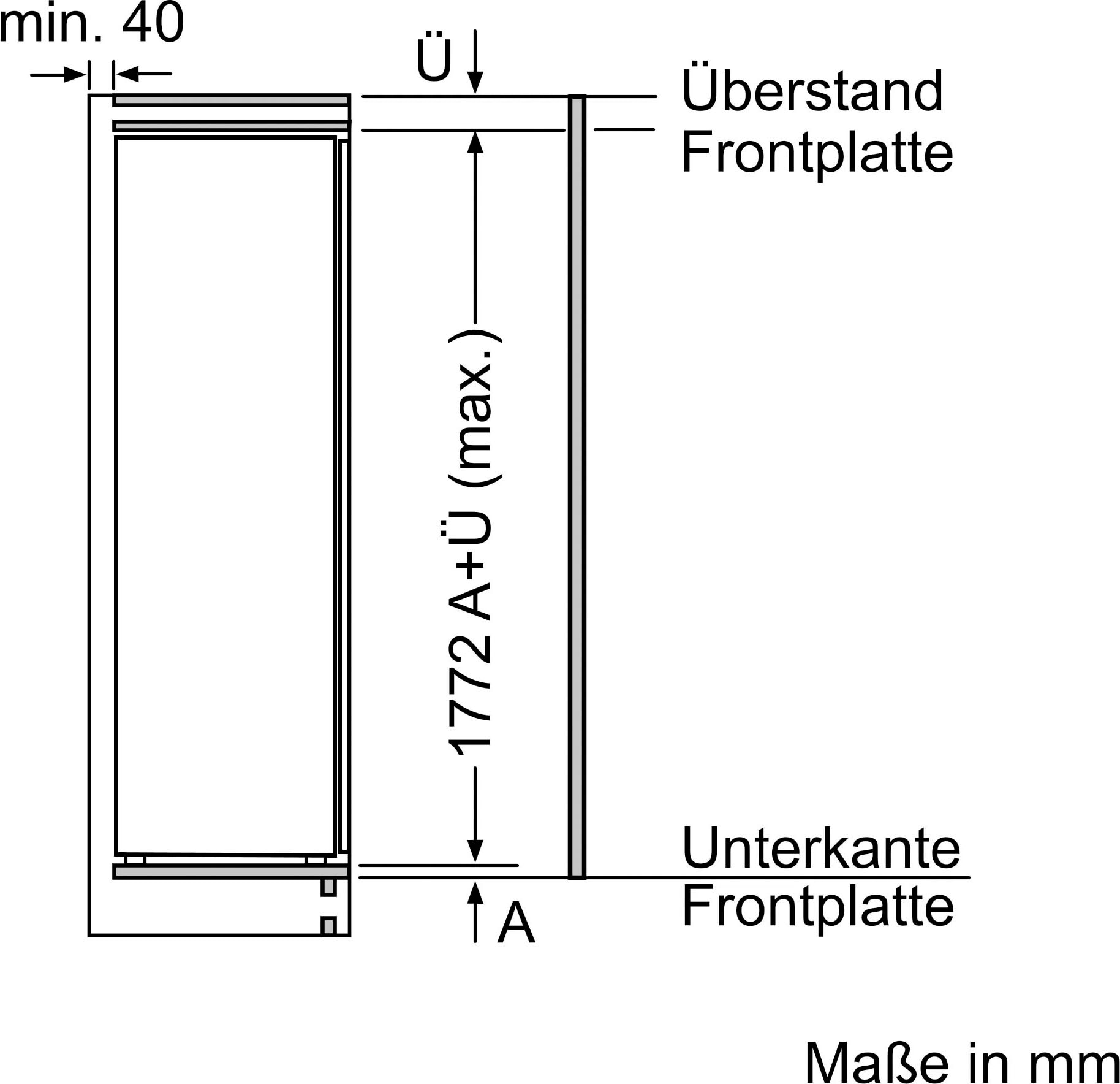 NEFF Einbaukühlschrank »KI1813FE0«, KI1813FE0, 177,2 cm hoch, 56 cm breit |  BAUR