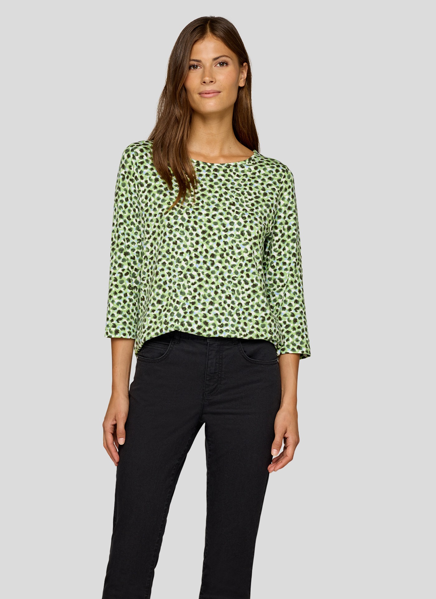 RABE Damen Print-Shirt "T-Shirt", grün, Gr. 38, 92%Viskose, 8%Elastan, Shirts