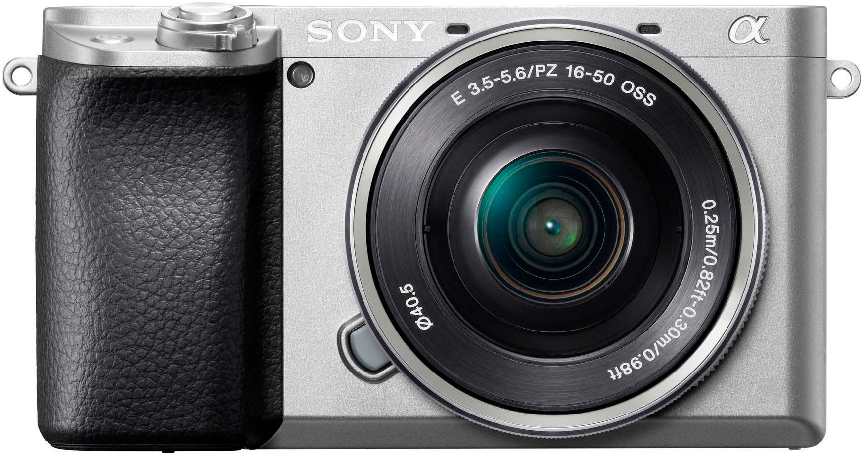 SONY Kompaktkamera "Alpha 6100 + 16-50mm Objektiv", B:12cm H:6,69cm T:5,94cm, silber, Fotokameras