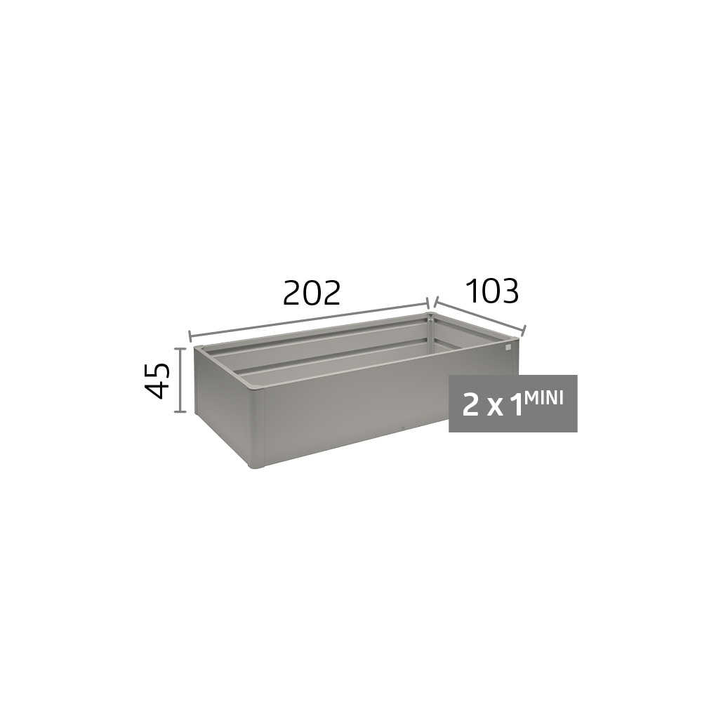 Biohort Hochbeet »Gr.2x1 mini ,verschiedene Farben« 201,6x 103,1x 45 cm, extrem langlebig, aus Metall
