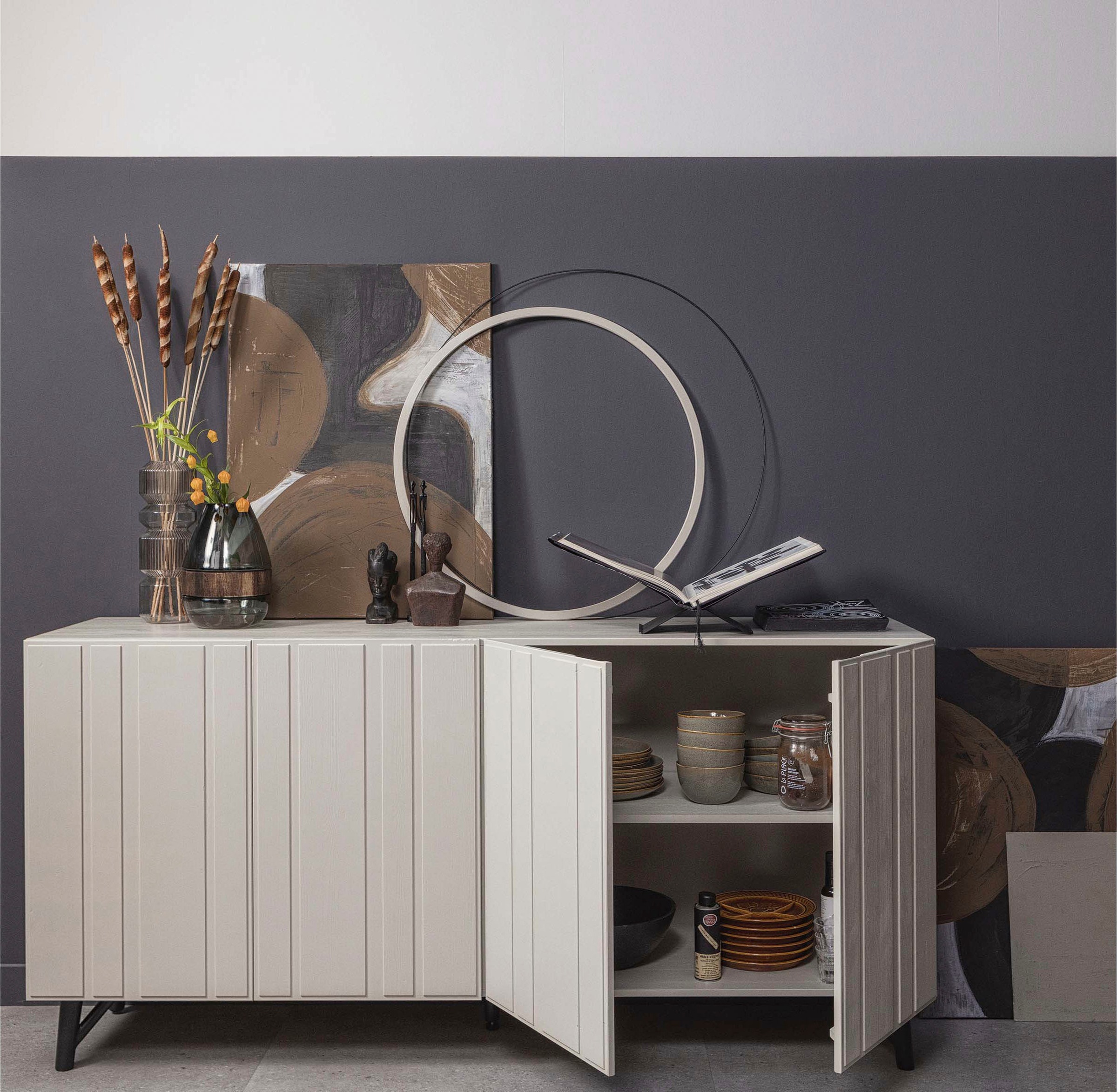 WOOOD Sideboard "Miller", Kommode mit klaren Linien, Breite 181 cm günstig online kaufen