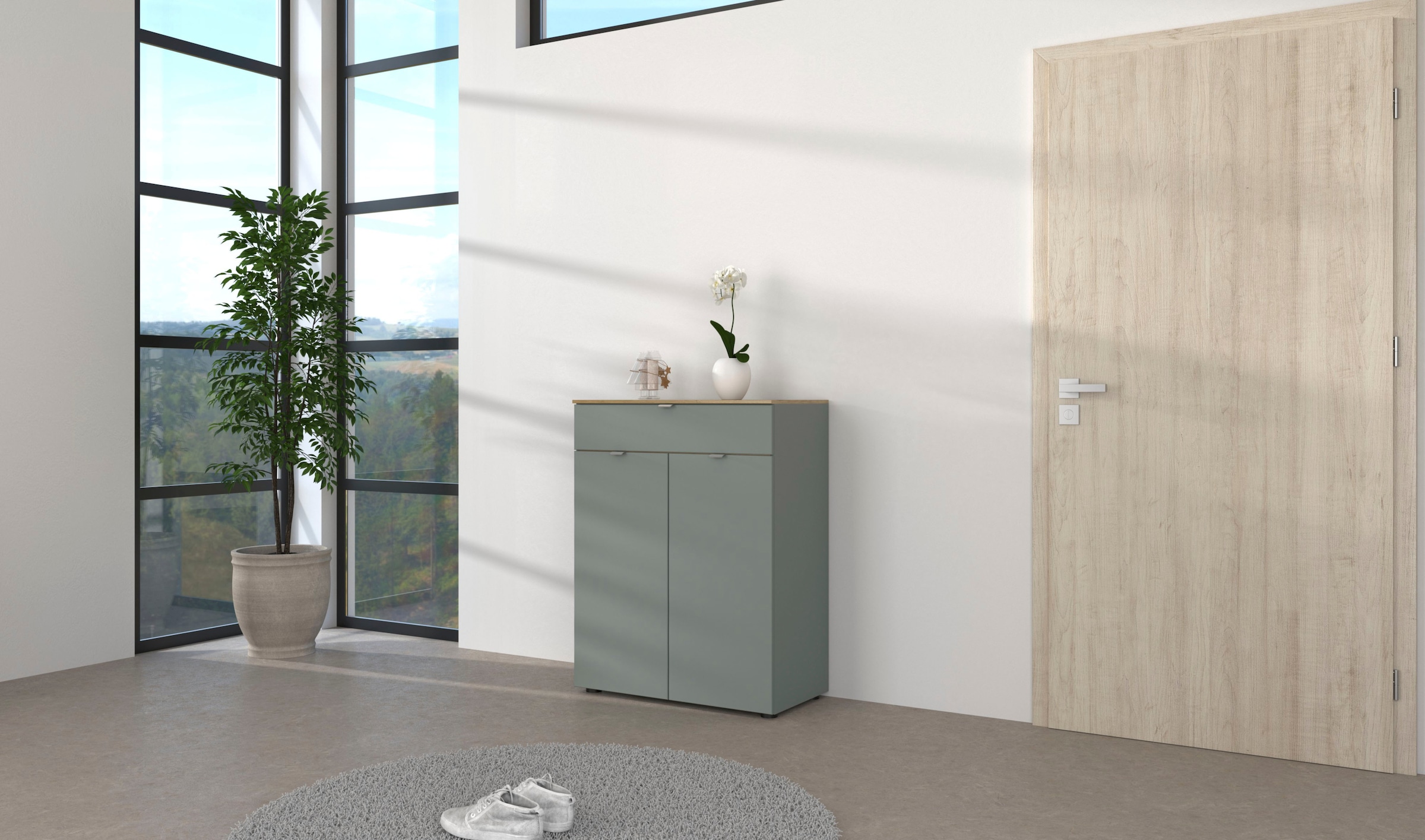 Innostyle Kommode »BARI Kommode, BxHxT 78x101x41 cm« 1 Stk. tlg. 2 türig, 1 Schublade, Fuß-Set bestellbar, Soft-Close