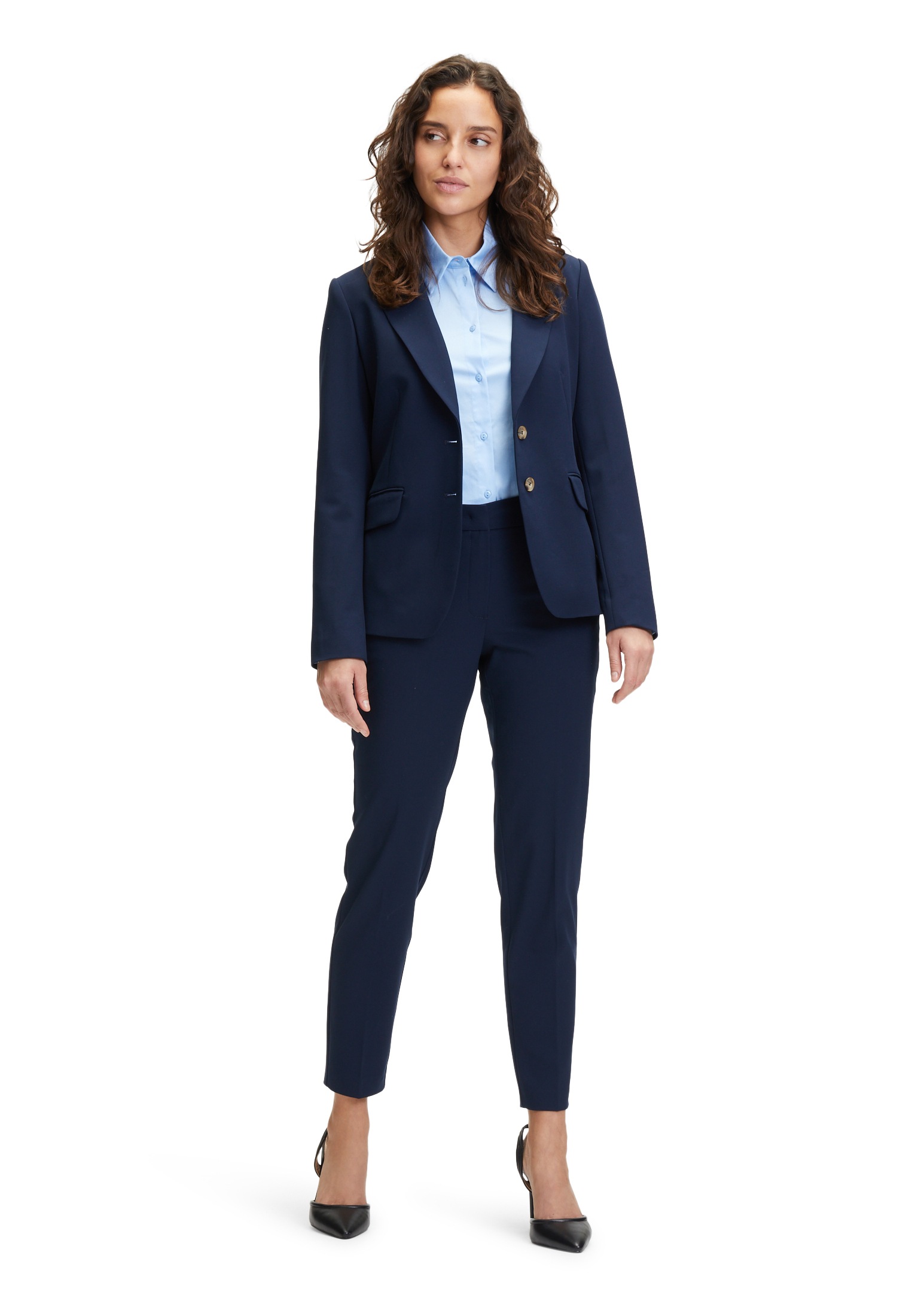 Betty&Co Longblazer »Betty & Co Klassischer Blazer mit Taschen«, Druckfutter