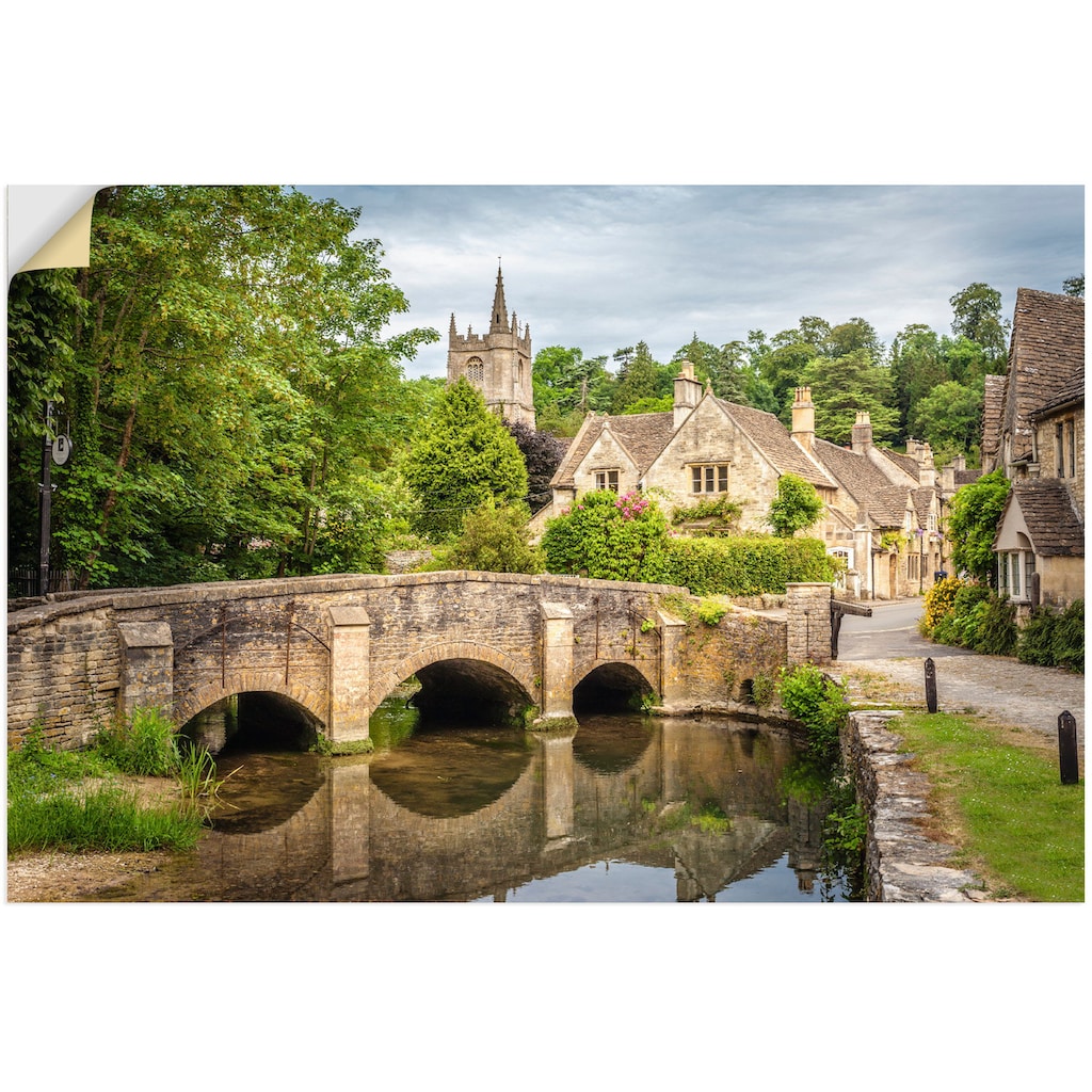 Artland Wandbild »Dorf Castle Combe, Wiltshire, England«, Brücken, (1 St.)