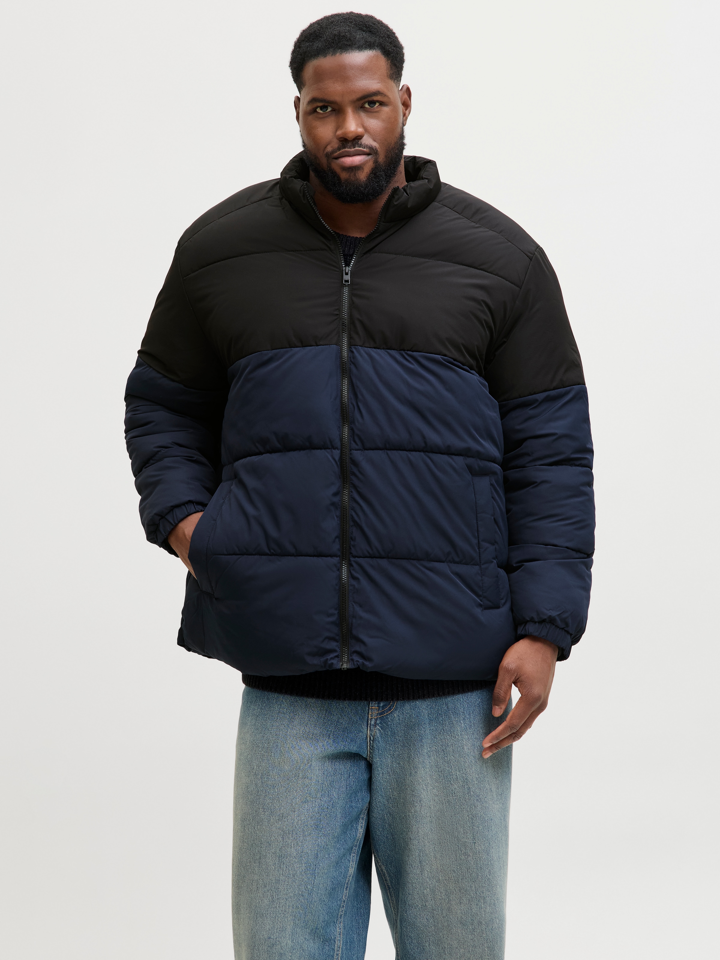 Jack & Jones PlusSize Steppjacke "JJMAZE PUFFER COLLAR PLS" ohne Kapuze günstig online kaufen