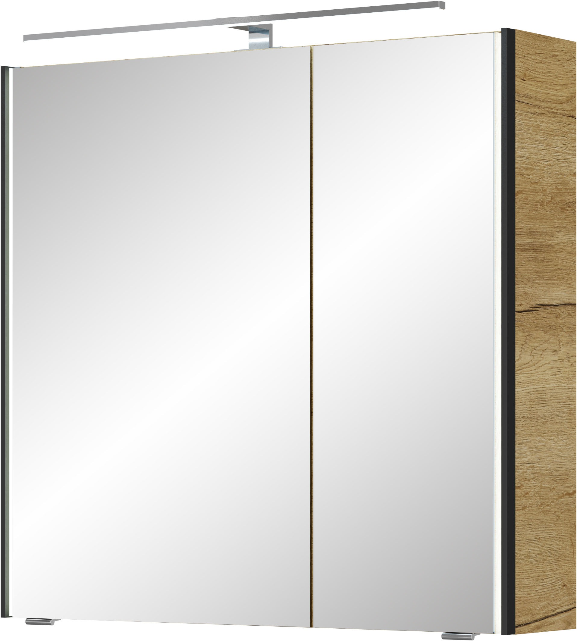 Saphir Badmöbel-Set »Serie 7045 2-teilig Mineralmarmor-Waschtisch mit LED-Spiegelschrank«, (Set, 2 St.), Badezimmer-Set 73,2 cm breit, inkl. Türdämpfer, 2 Türen, 2 Schubladen